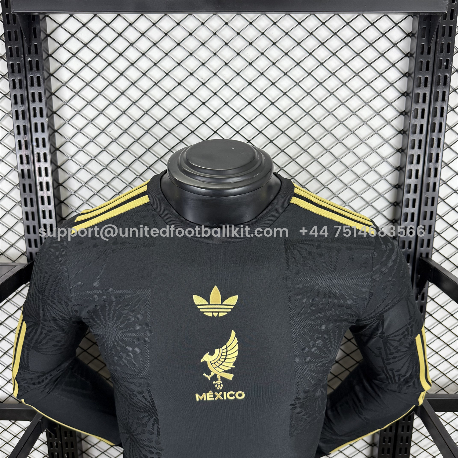 Unitedfootballkit.com | Mexico 2025 Gold Cup Black Long Sleeves Jersey - Player Version -Customize Name, Number and Patch | Worldwide Shipping
