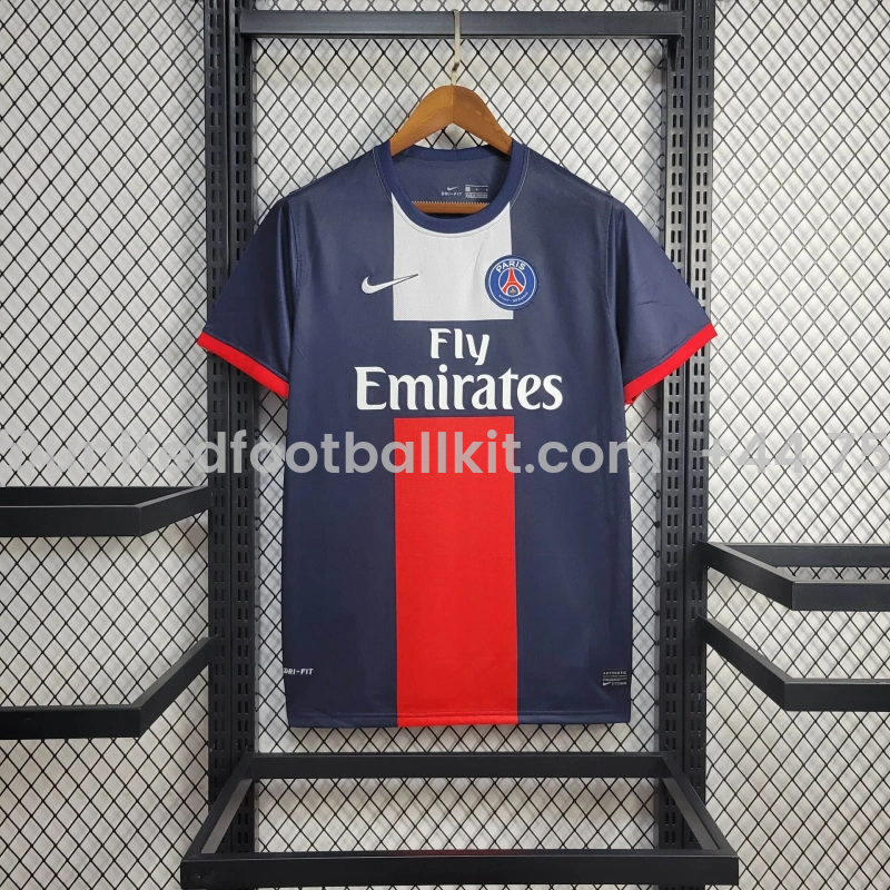 Unitedfootballkit.com | Retro Paris Saint-Germain PSG 2013-14 Home Jersey -Customize Name, Number and Patch | Worldwide Shipping