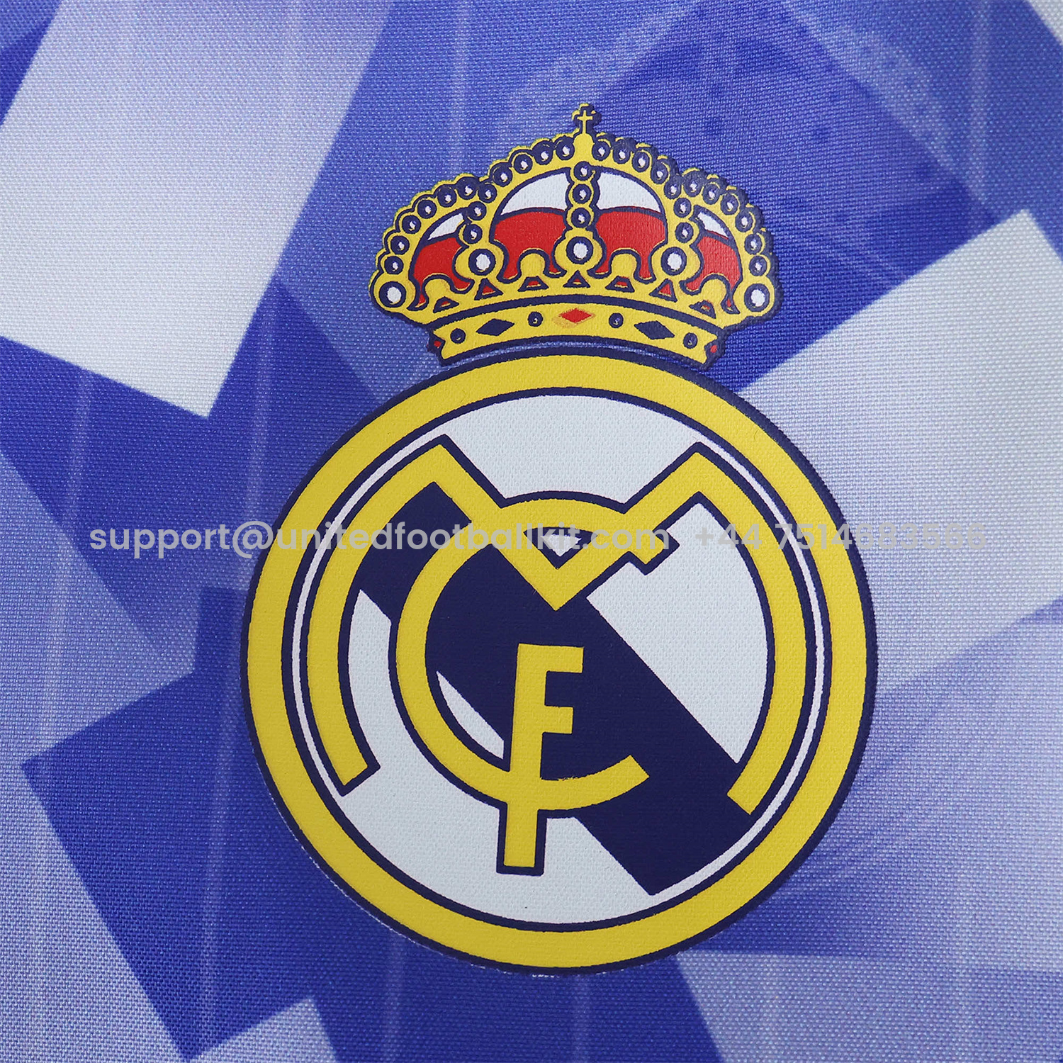 Unitedfootballkit.com | Retro Real Madrid 1996-97 Double Sided Reversible Windbreaker - Blue & Green -Customize Name, Number and Patch | Worldwide Shipping