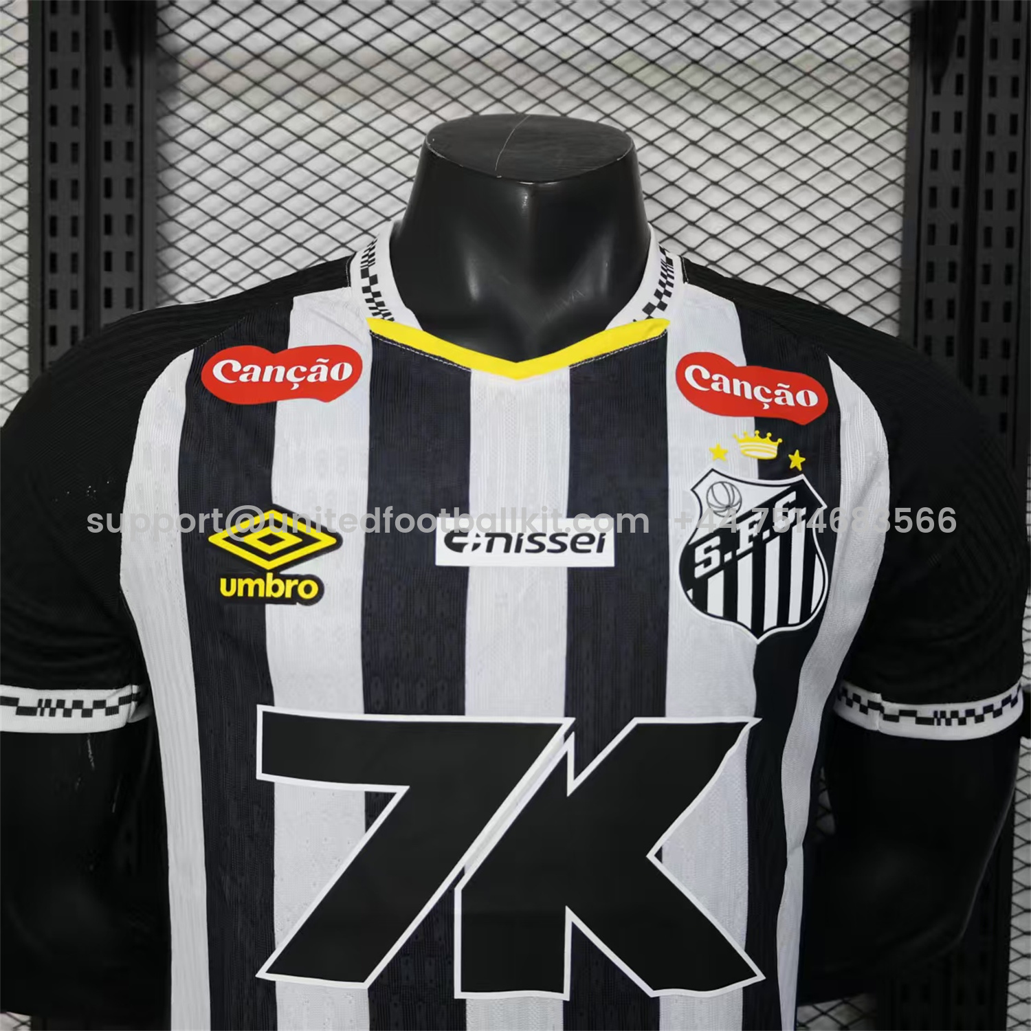Unitedfootballkit.com | Santos 25-26 Away Jersey with Sponsors - Player Version -Customize Name, Number and Patch | Worldwide Shipping
