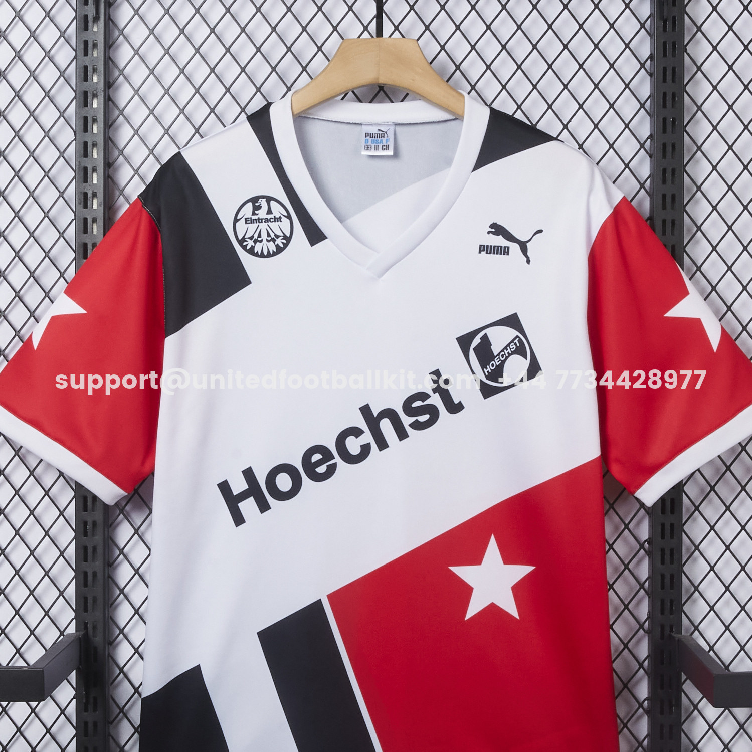 Unitedfootballkit.com | Retro Frankfurt 1990-91 Away Jersey -Customize Name, Number and Patch | Worldwide Shipping