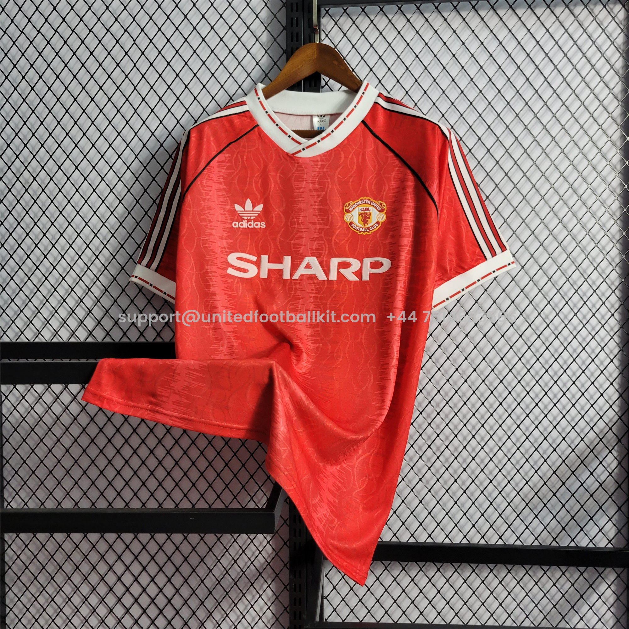 Unitedfootballkit.com | Retro Manchester United 90-92 Home Stadium Jersey -Customize Name, Number and Patch | Worldwide Shipping