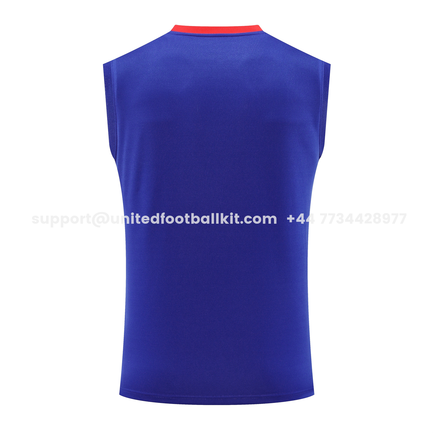 Unitedfootballkit.com | RB Leipzig 25-26 Vest Training Set - Blue With Red Top & Dark Blue Pants -Customize Name, Number and Patch | Worldwide Shipping