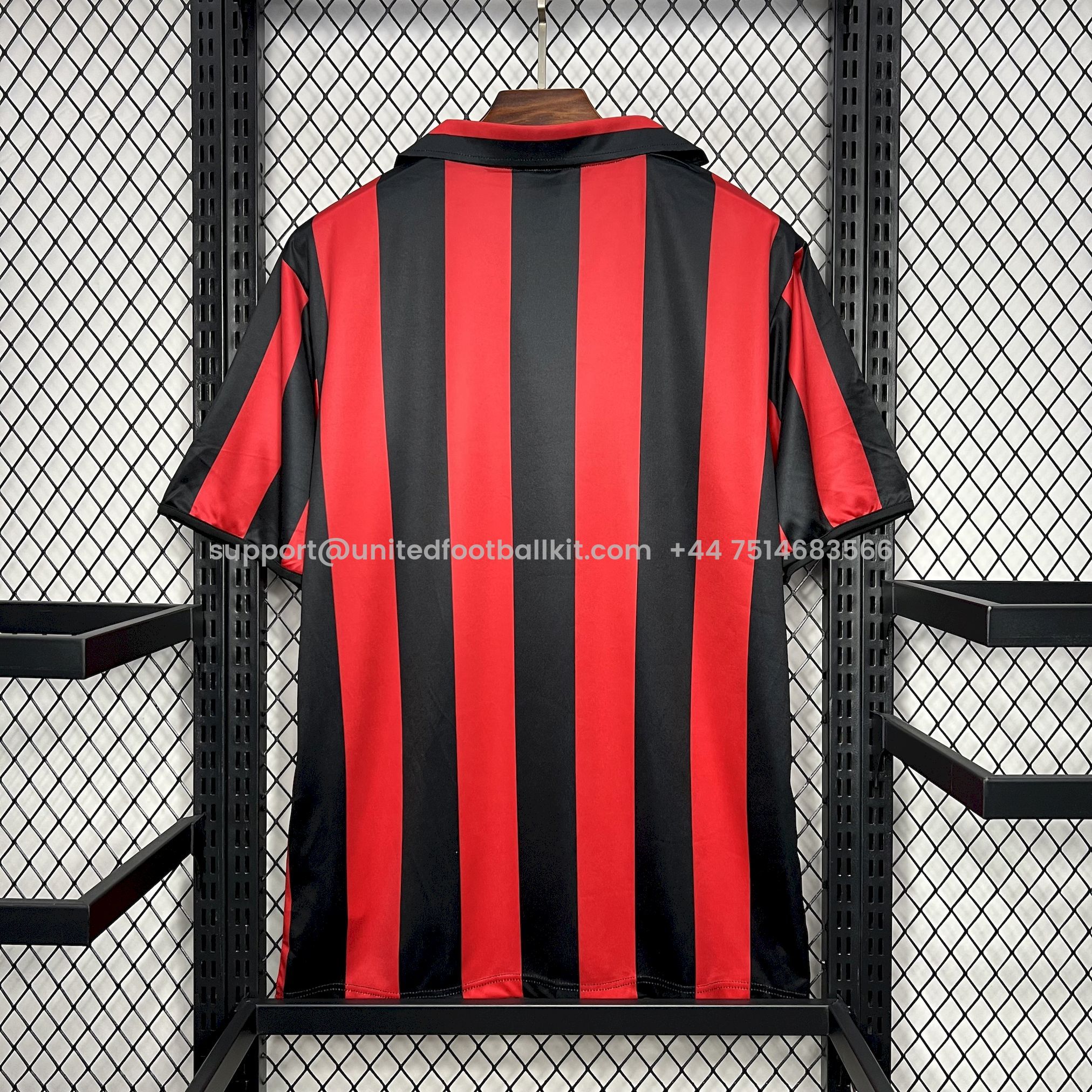Unitedfootballkit.com | Retro AC Milan 1988-89 Home Jersey -Customize Name, Number and Patch | Worldwide Shipping
