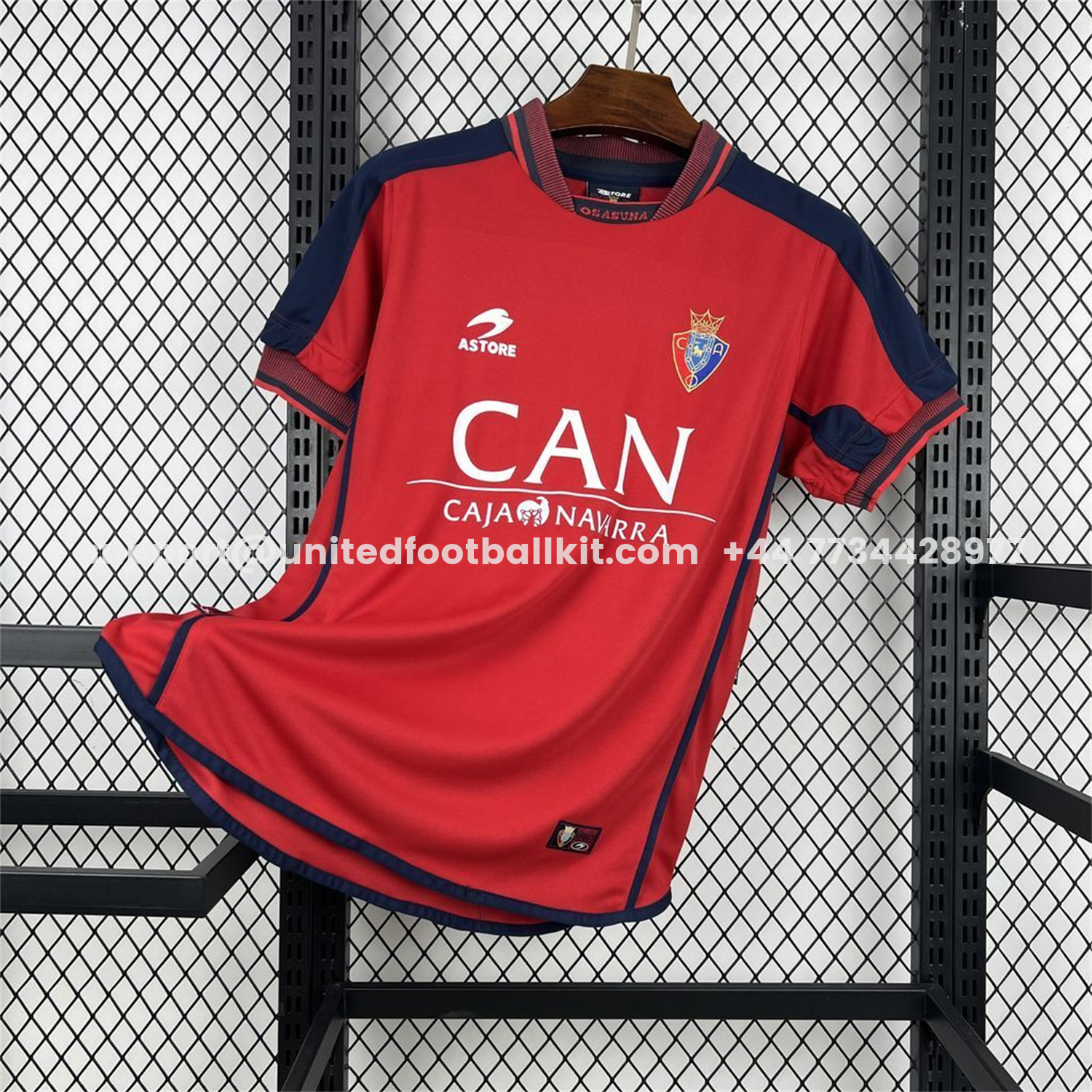 Unitedfootballkit.com | Retro Osasuna 2000-01 Home Jersey -Customize Name, Number and Patch | Worldwide Shipping