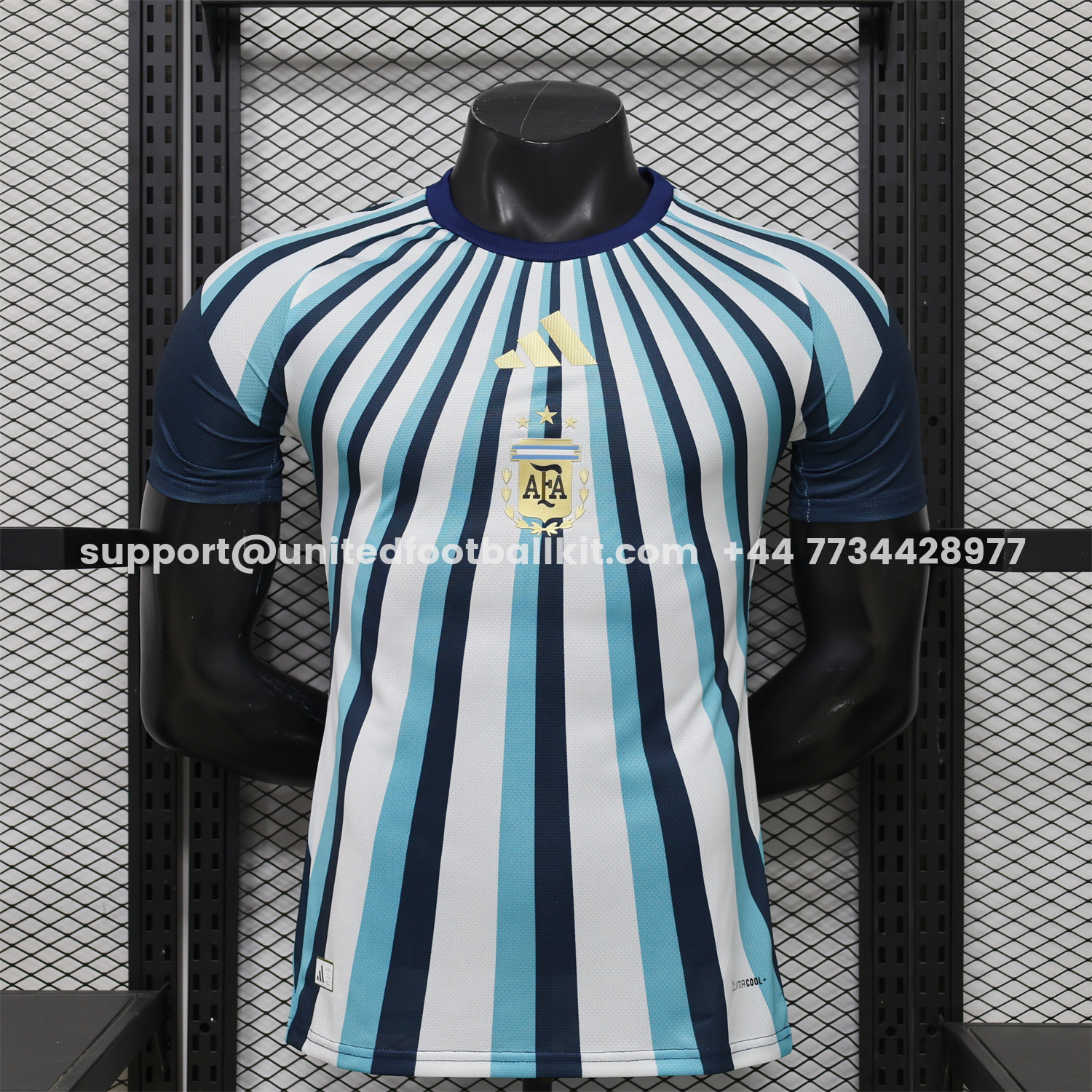 Unitedfootballkit.com | Argentina 2026 Blue Rays Pre-Match Training Kit - Player Version -Customize Name, Number and Patch | Worldwide Shipping