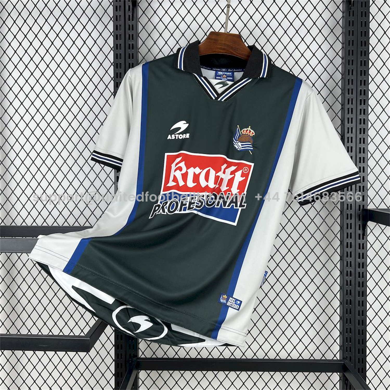 Unitedfootballkit.com | Retro Real Sociedad 2000-02 Away Jersey -Customize Name, Number and Patch | Worldwide Shipping