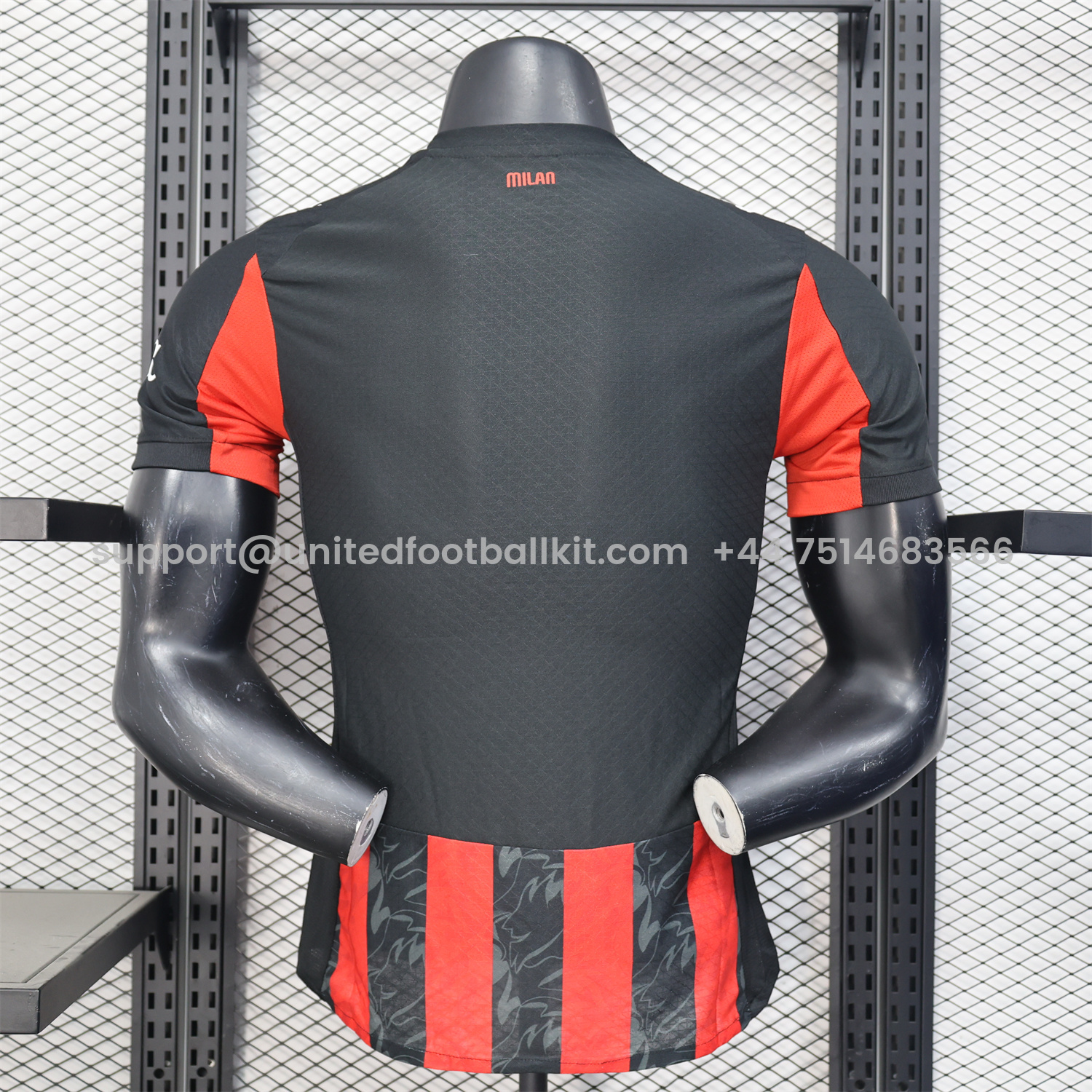 Unitedfootballkit.com | AC Milan 25-26 Home Jersey - Player Version -Customize Name, Number and Patch | Worldwide Shipping