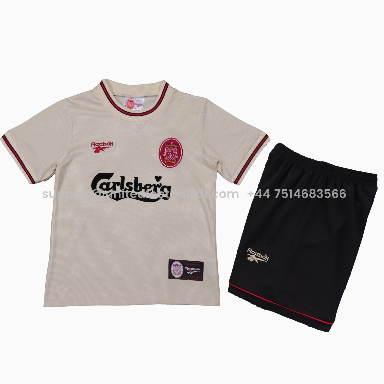 Unitedfootballkit.com | Retro Liver.pool 1996-97 Away Kids Kit -Customize Name, Number and Patch | Worldwide Shipping