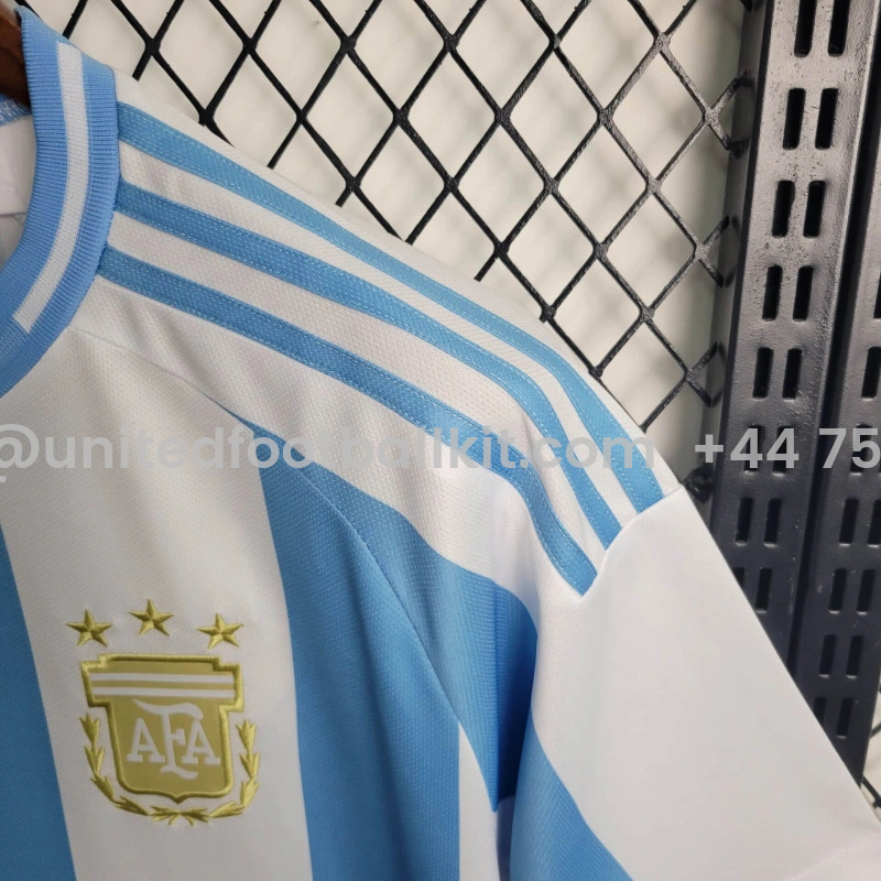 Unitedfootballkit.com | Argentina 2024 Home Stadium Jersey - Fans Version -Customize Name, Number and Patch | Worldwide Shipping