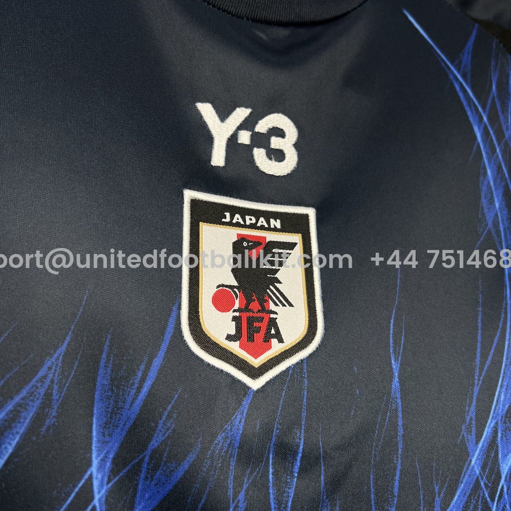 Unitedfootballkit.com | Japan 2024 Y3 Home Stadium Kids Kit -Customize Name, Number and Patch | Worldwide Shipping