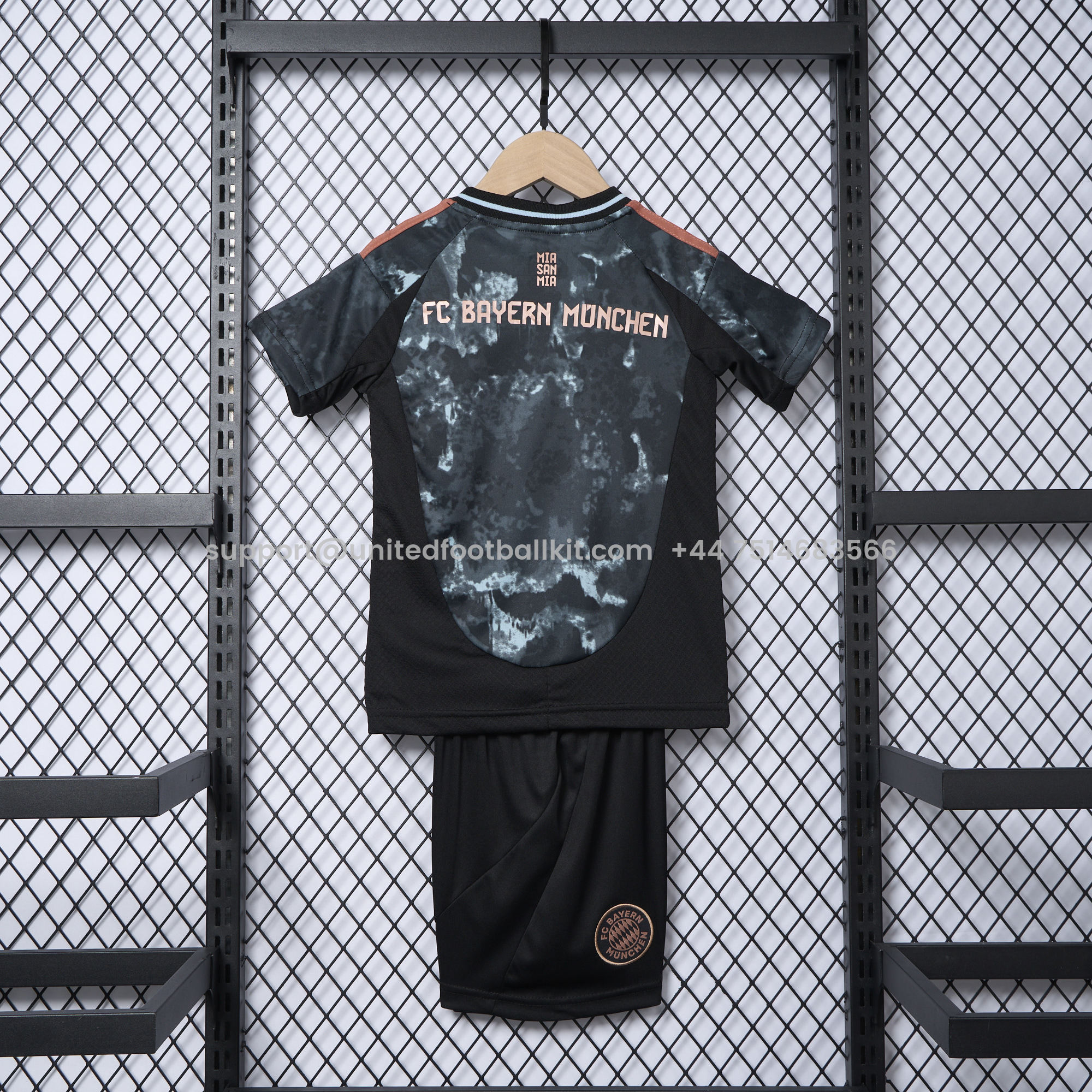 Unitedfootballkit.com | Bayern Munich 24-25 Away Kids Kit - Fans Version -Customize Name, Number and Patch | Worldwide Shipping