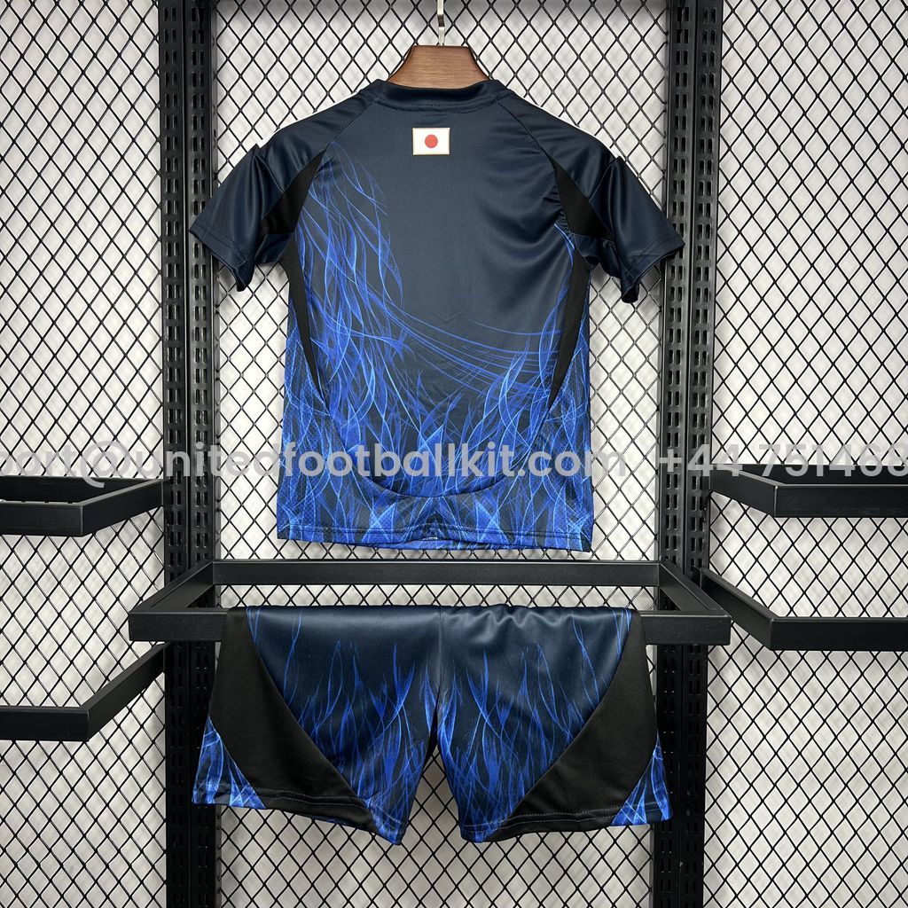 Unitedfootballkit.com | Japan 2024 Y3 Home Stadium Kids Kit -Customize Name, Number and Patch | Worldwide Shipping