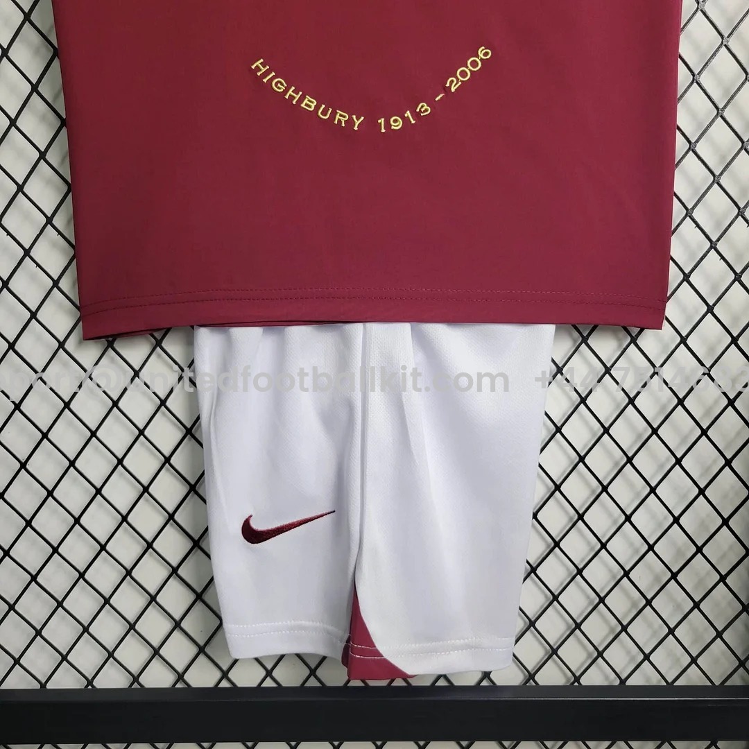 Unitedfootballkit.com | Retro Arsenal 2005-06 Home Stadium Kids Kit -Customize Name, Number and Patch | Worldwide Shipping