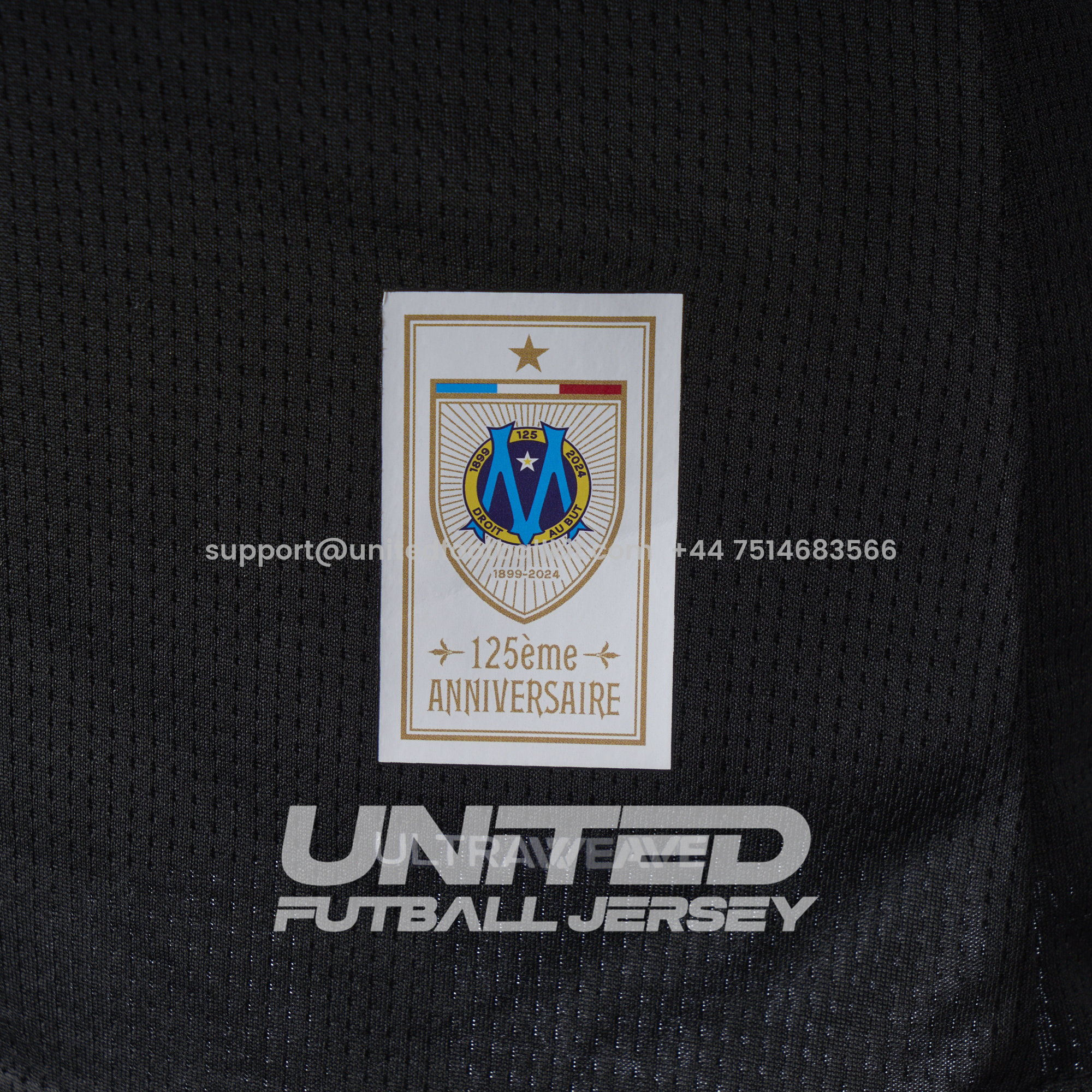 Unitedfootballkit.com | Marseille 24-25 125th Anniversary Black Jersey - Player Version -Customize Name, Number and Patch | Worldwide Shipping