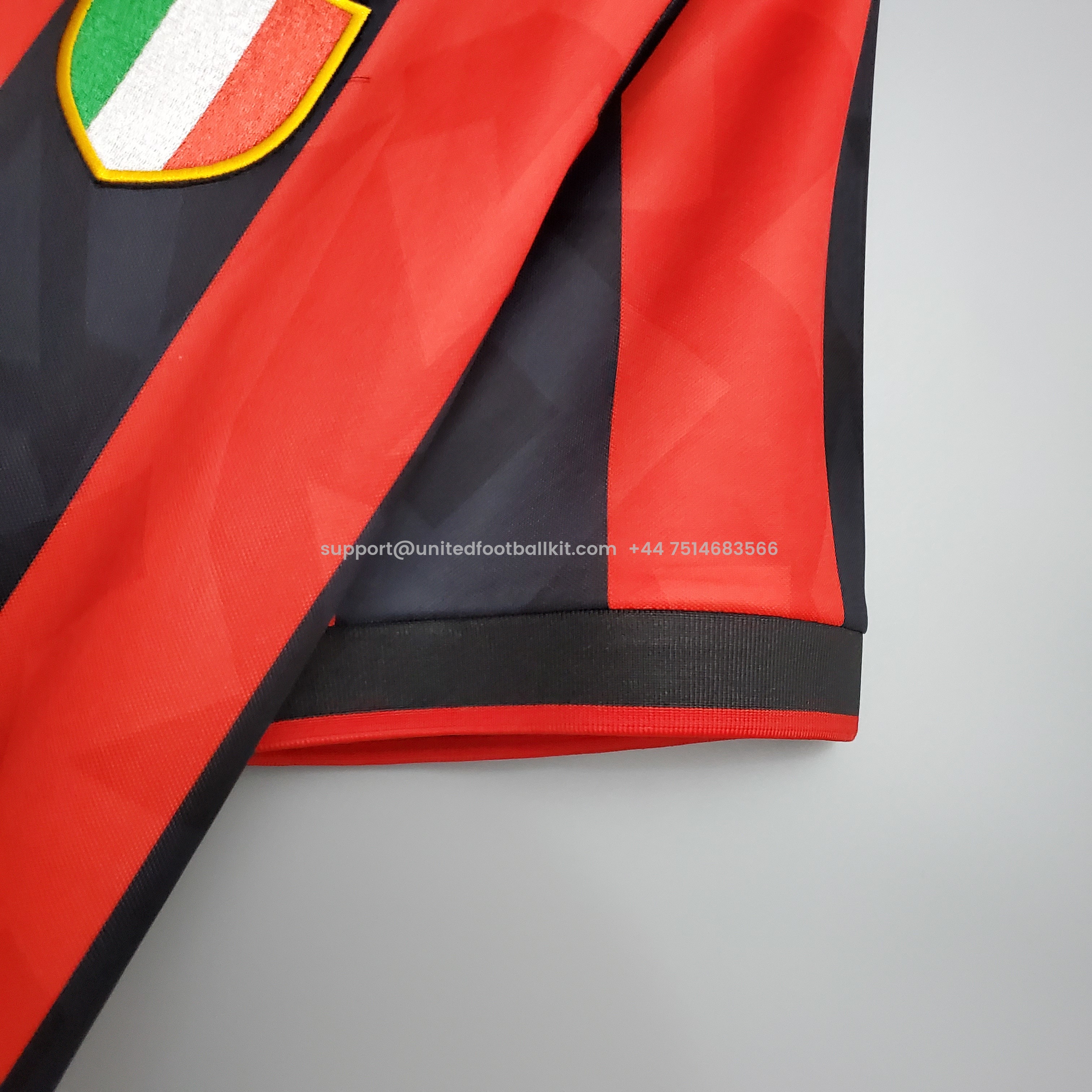 Unitedfootballkit.com | Retro AC Milan 93-94 Home Stadium Jersey -Customize Name, Number and Patch | Worldwide Shipping