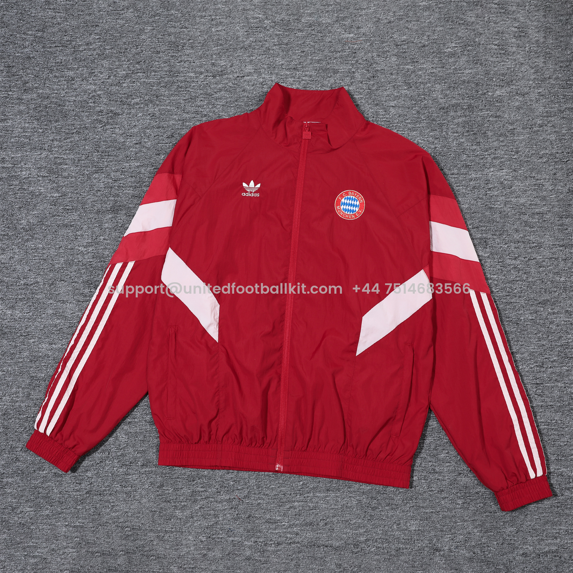 Unitedfootballkit.com | Bayern Munich 24-25 Originals LFSTLR Windbreaker Suit - Red Jackets & Pants -Customize Name, Number and Patch | Worldwide Shipping