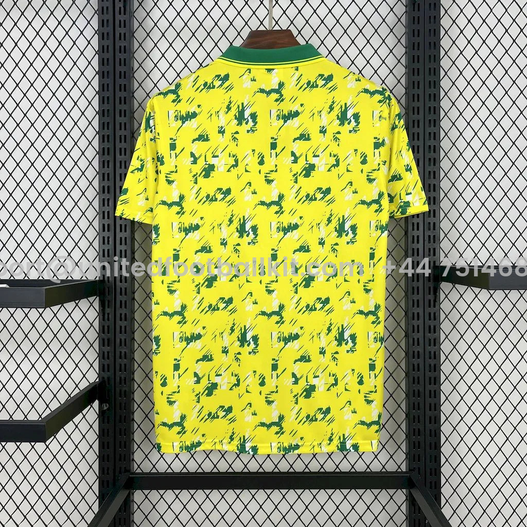 Unitedfootballkit.com | Retro Norwich City 1992-94 Home Unsponsored Jersey -Customize Name, Number and Patch | Worldwide Shipping
