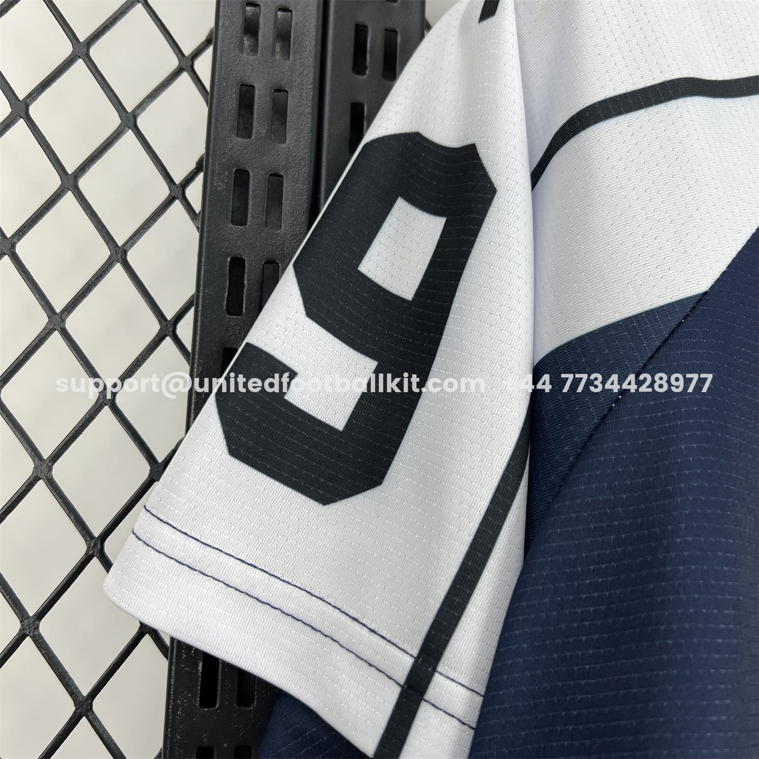 Unitedfootballkit.com | Unisex Deep Blue Striped 2026 World Cup Style V-Neck Soccer Jersey - Fans Version -Customize Name, Number and Patch | Worldwide Shipping
