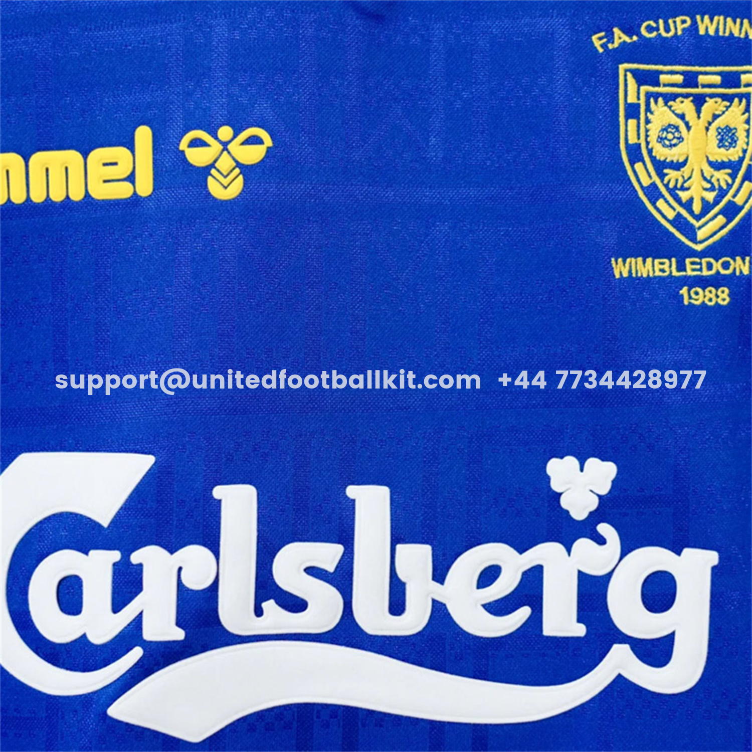 Unitedfootballkit.com | Retro Wimbledon 1988-89 Home Blue Jersey -Customize Name, Number and Patch | Worldwide Shipping
