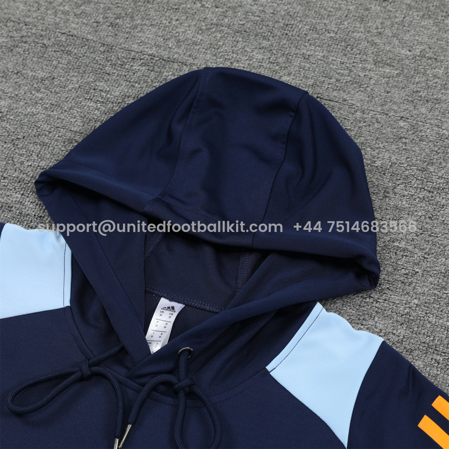 Unitedfootballkit.com | Real Madrid 24-25 Training Hoodie Set - Royal Blue Hoodie and Pants -Customize Name, Number and Patch | Worldwide Shipping