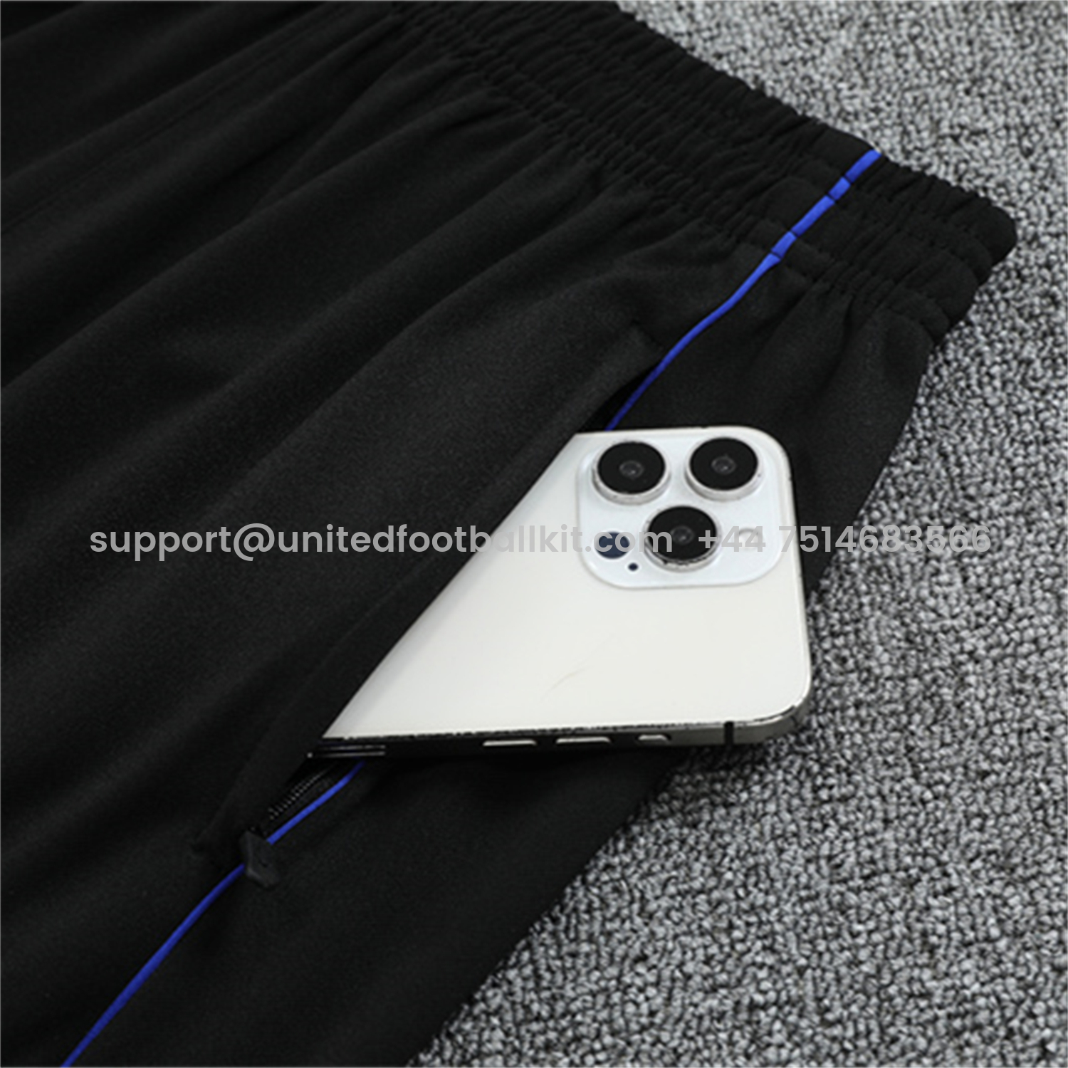 Unitedfootballkit.com | Real Madrid 25-26 Kids Long Sleeve Training Set - Yellow, White and Blue Camouflage Top and Black Pants -Customize Name, Number and Patch | Worldwide Shipping