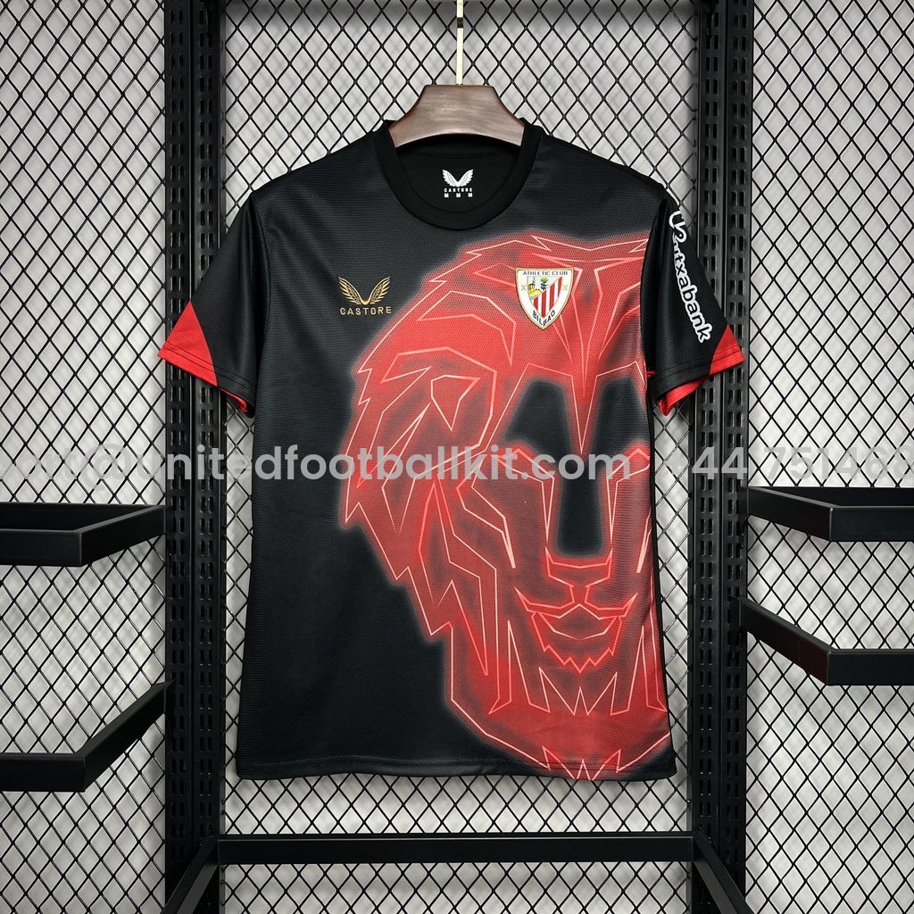 Unitedfootballkit.com | Athletic Bilbao 24-25 Pre-match Training Jersey - Fans Version -Customize Name, Number and Patch | Worldwide Shipping