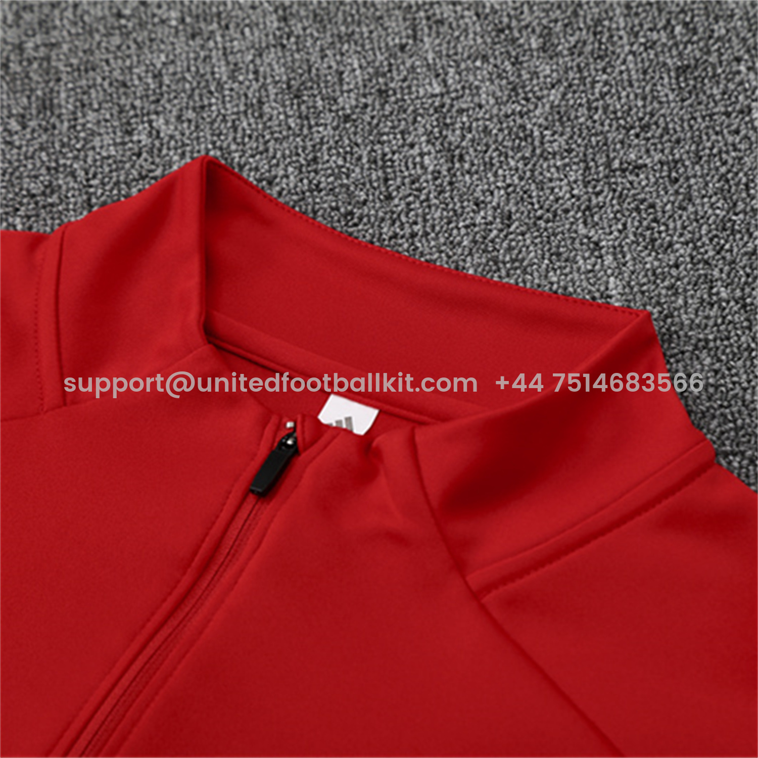 Unitedfootballkit.com | Manchester United 25-26 Kid Long Sleeves Training Set - Red Top & Black Pants -Customize Name, Number and Patch | Worldwide Shipping