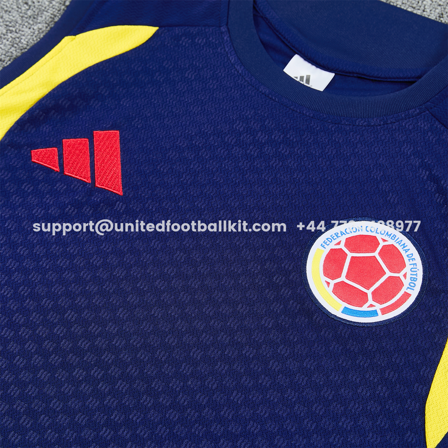 Unitedfootballkit.com | Colombia 2026 Vest Training Set - Dark Blue Vest and Shorts -Customize Name, Number and Patch | Worldwide Shipping