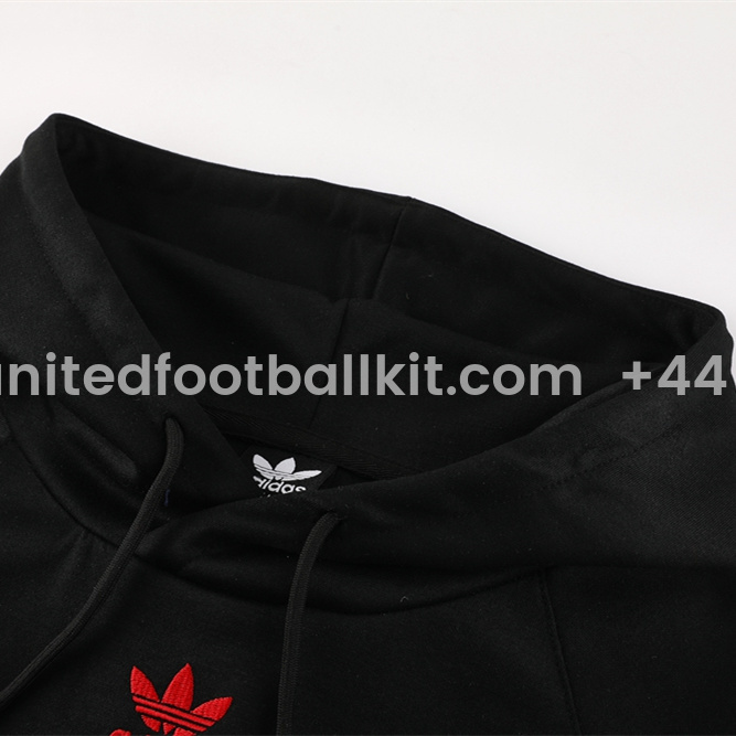 Unitedfootballkit.com | Manchester United 24-25 Originals LFSTLR Training Hoodie Set - Black -Customize Name, Number and Patch | Worldwide Shipping