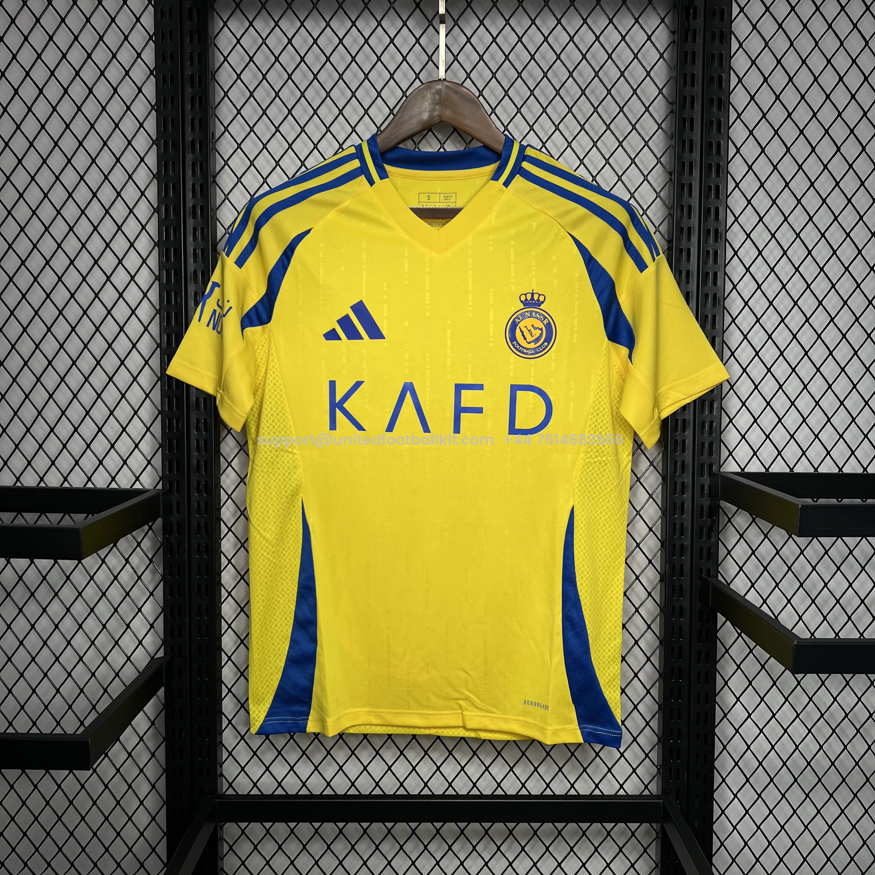 Unitedfootballkit.com | Al Nassr Riyadh Victory 24-25 Home Stadium Jersey - Fans Version -Customize Name, Number and Patch | Worldwide Shipping