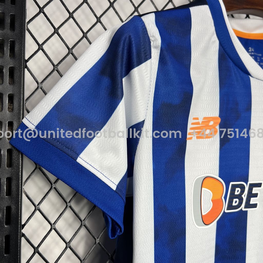 Unitedfootballkit.com | Porto 24-25 Home Stadium Kids Kit -Customize Name, Number and Patch | Worldwide Shipping