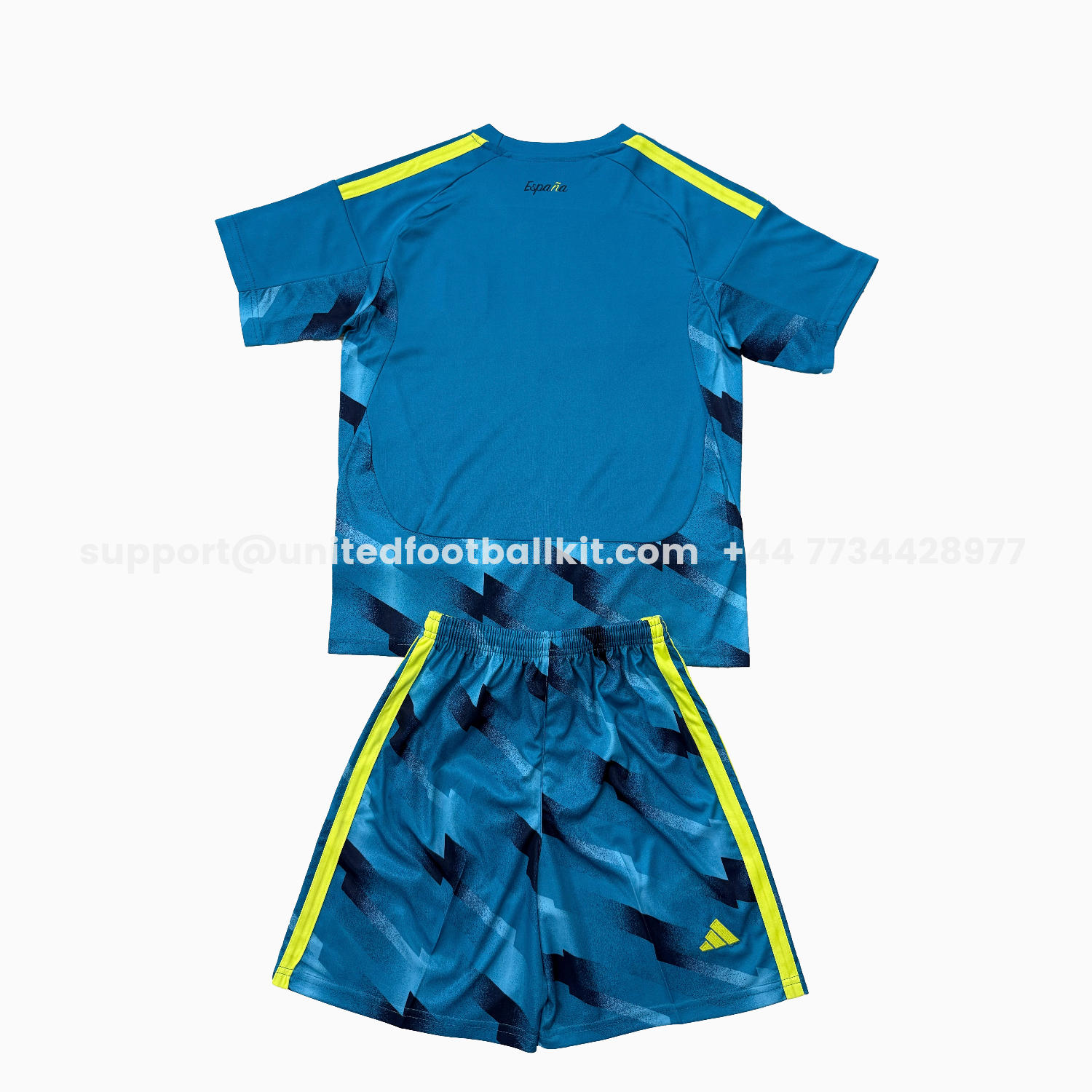 Unitedfootballkit.com | Spain 2026 Lake Blue Goalkeeper Men's Adult Jersey Set - Fans Version -Customize Name, Number and Patch | Worldwide Shipping