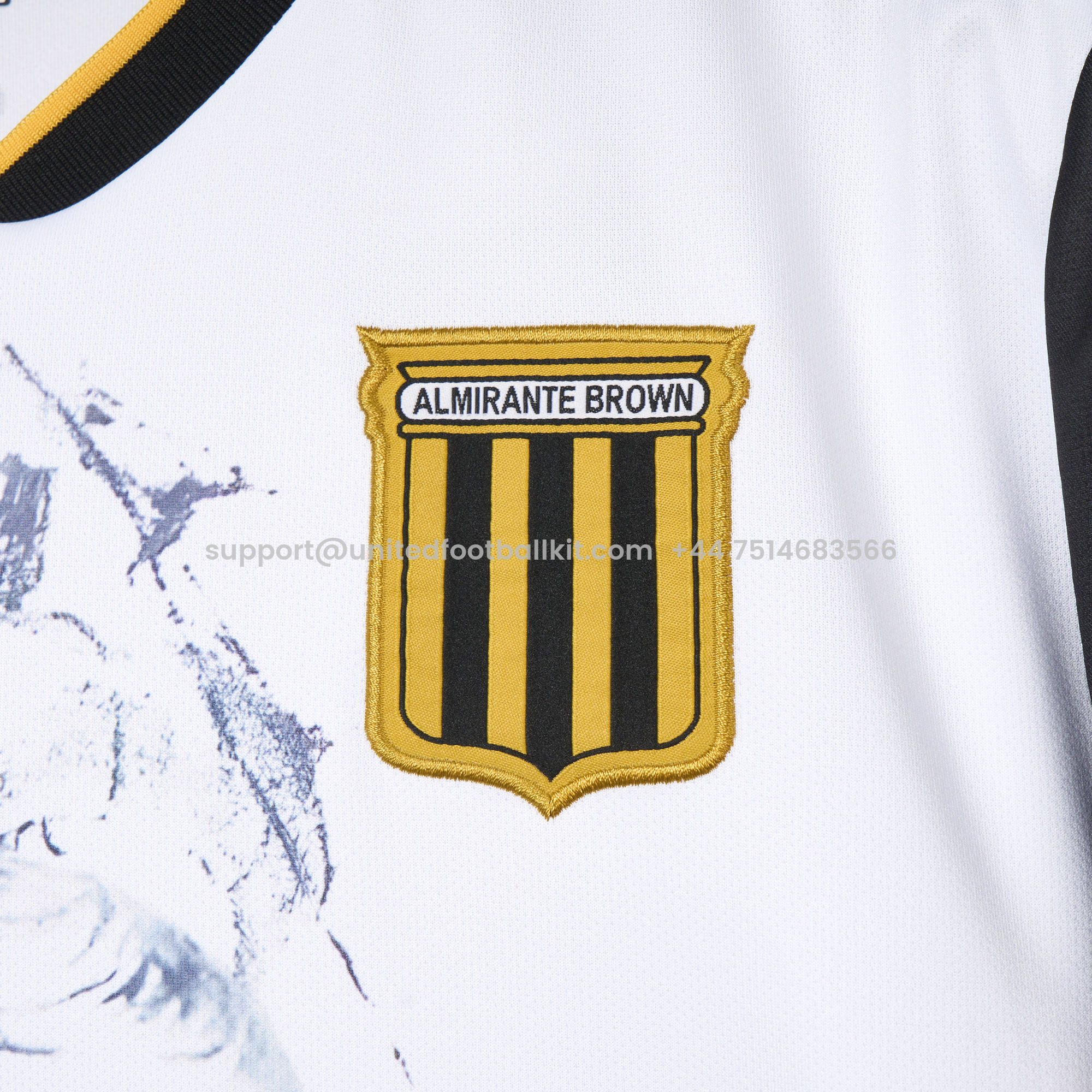 Unitedfootballkit.com | Retro Club Almirante Brown 2021 White Anniversary Jersey -Customize Name, Number and Patch | Worldwide Shipping