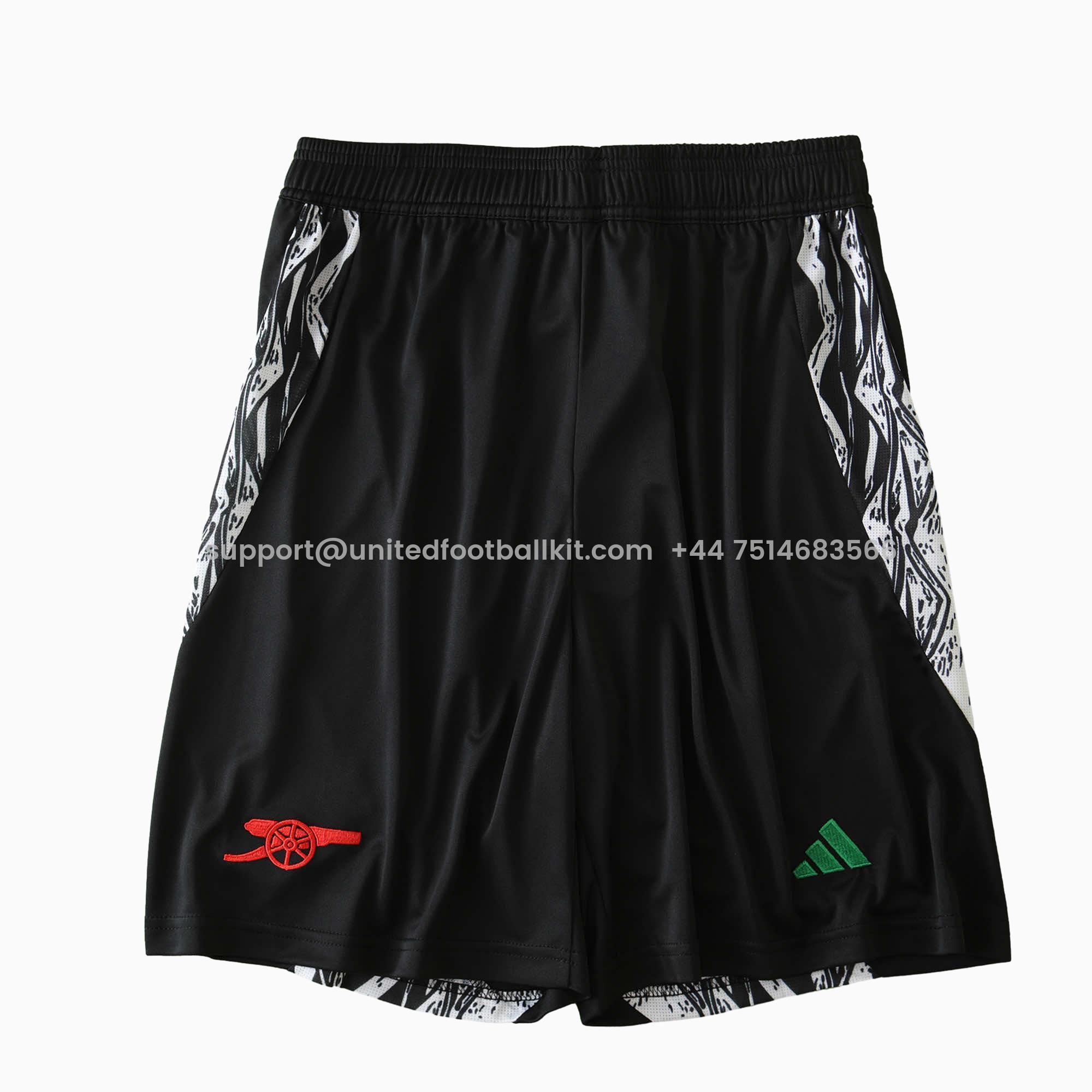 Unitedfootballkit.com | Arsenal 24-25 Away Shorts - Fans Version -Customize Name, Number and Patch | Worldwide Shipping