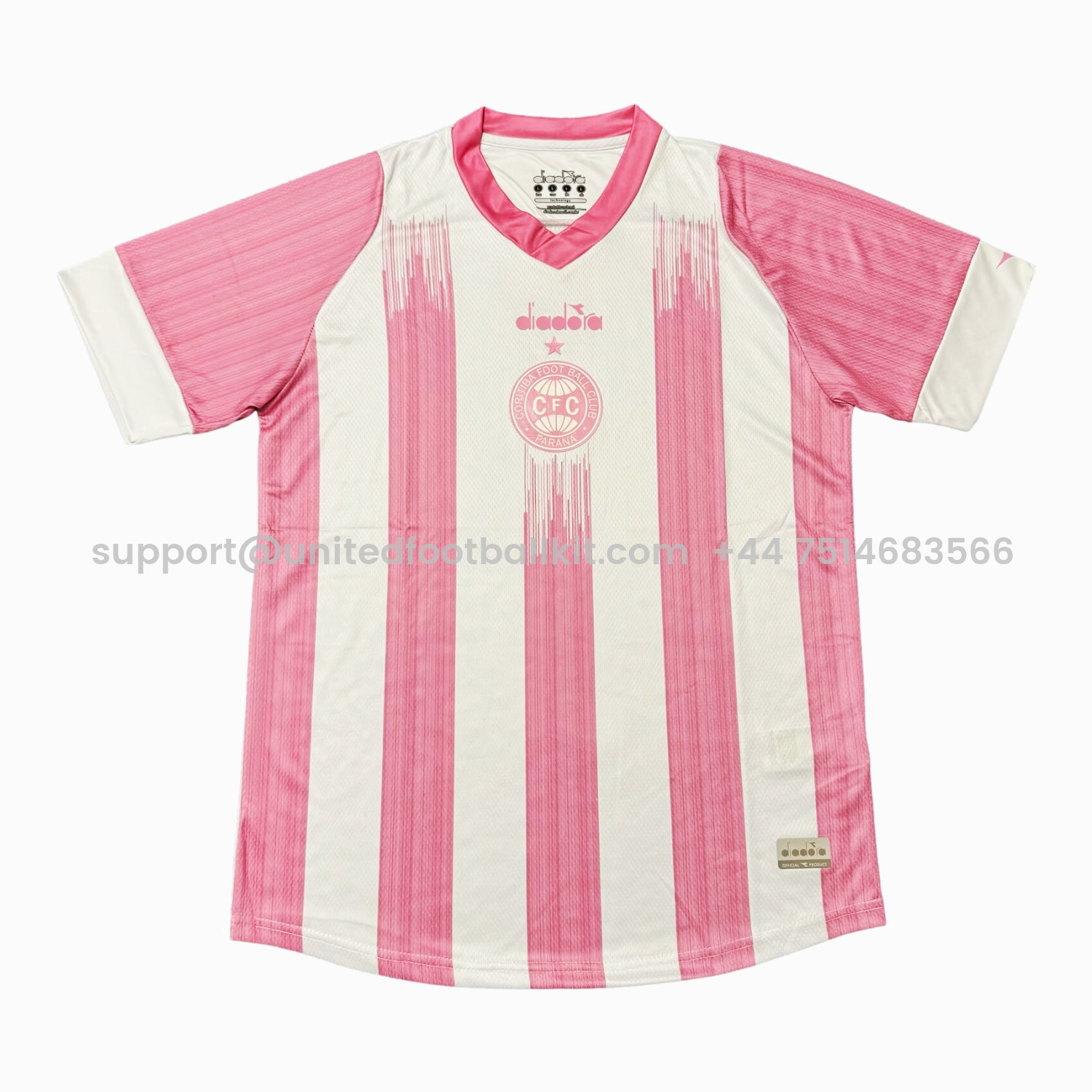 Unitedfootballkit.com | Coritiba 24-25 Pink October Unsponsored Jersey - Fans Version -Customize Name, Number and Patch | Worldwide Shipping