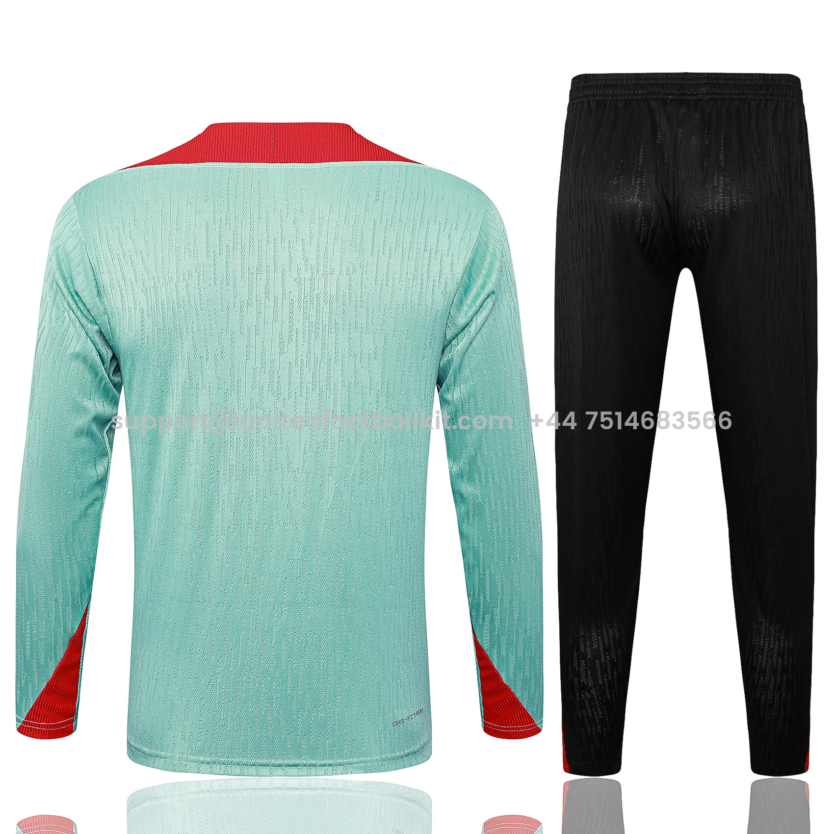 Unitedfootballkit.com | Liver.pool 24-25 Long Sleeve Training Set - Player Version - Green Top and Black Pants -Customize Name, Number and Patch | Worldwide Shipping