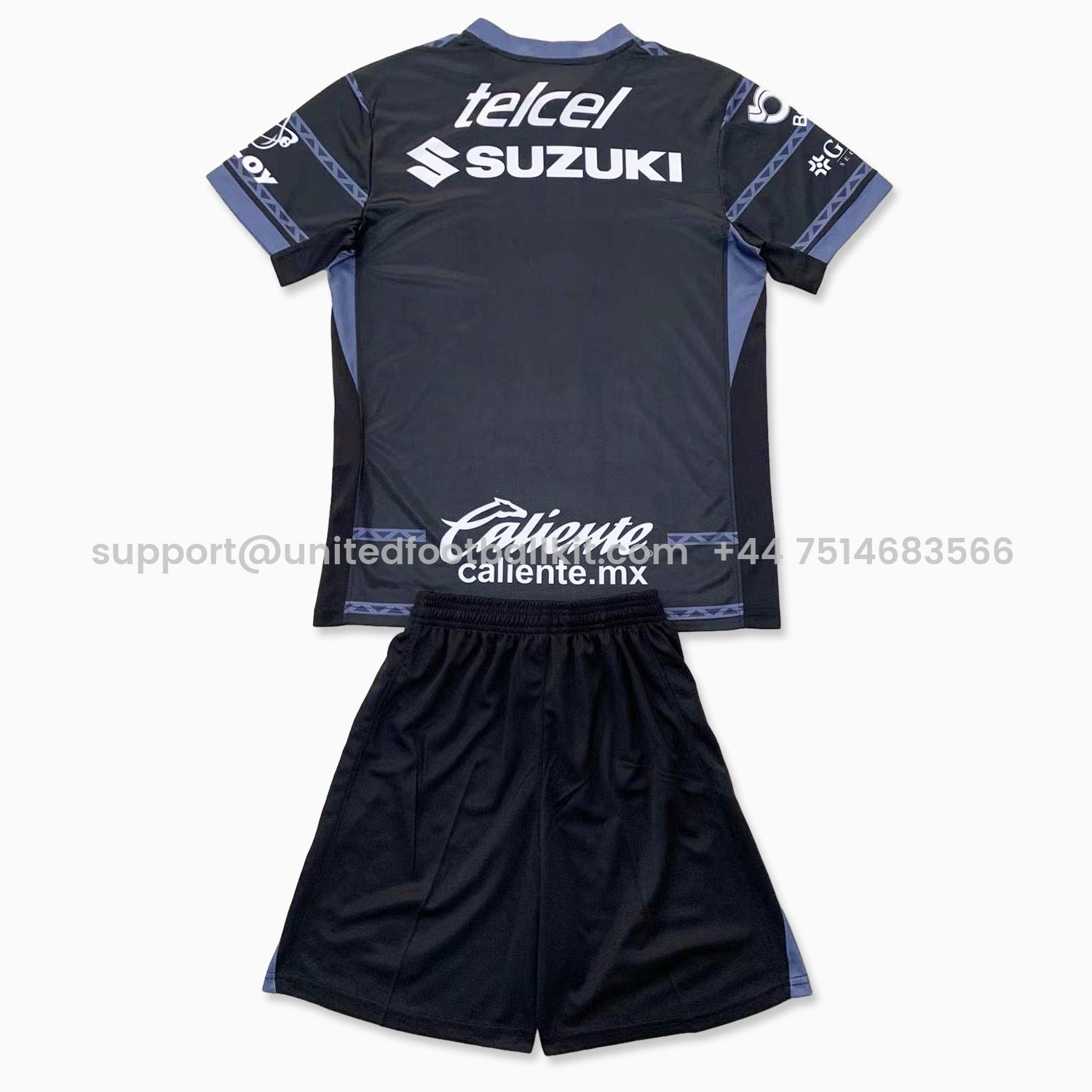 Unitedfootballkit.com | Pumas UNAM 24-25 Black Goalkeeper Kids Kit -Customize Name, Number and Patch | Worldwide Shipping