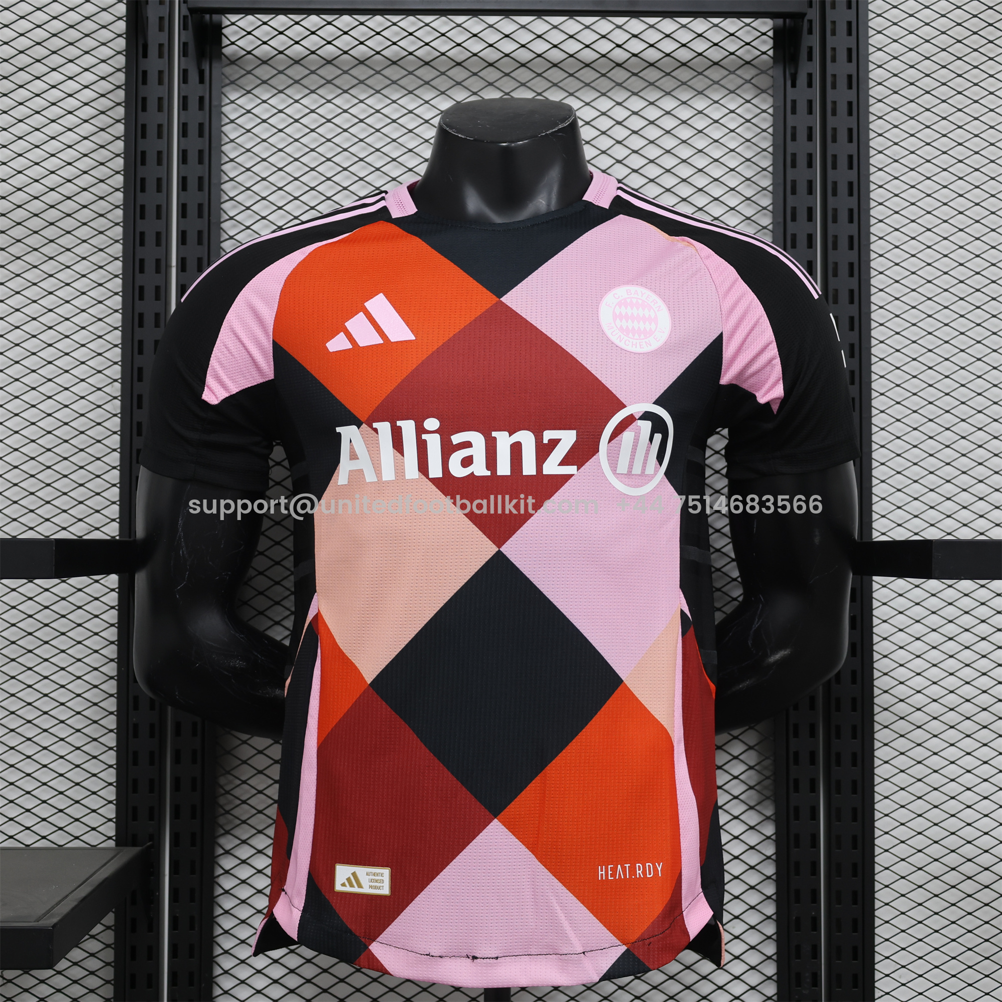 Unitedfootballkit.com | Bayern Munich 24-25 LeGer Special Pink October Jersey - Player Version -Customize Name, Number and Patch | Worldwide Shipping