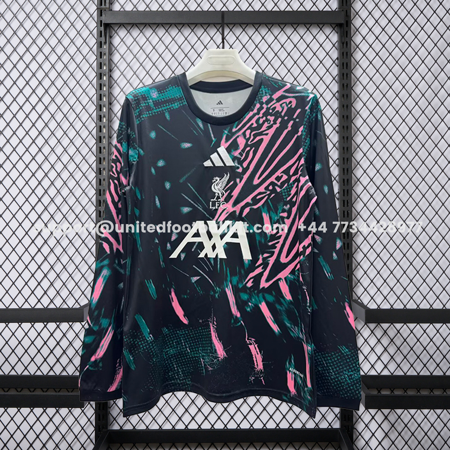 Unitedfootballkit.com | Liver.pool 25-26 Pre-Match Training Long Sleeves Jersey - Fans Version -Customize Name, Number and Patch | Worldwide Shipping