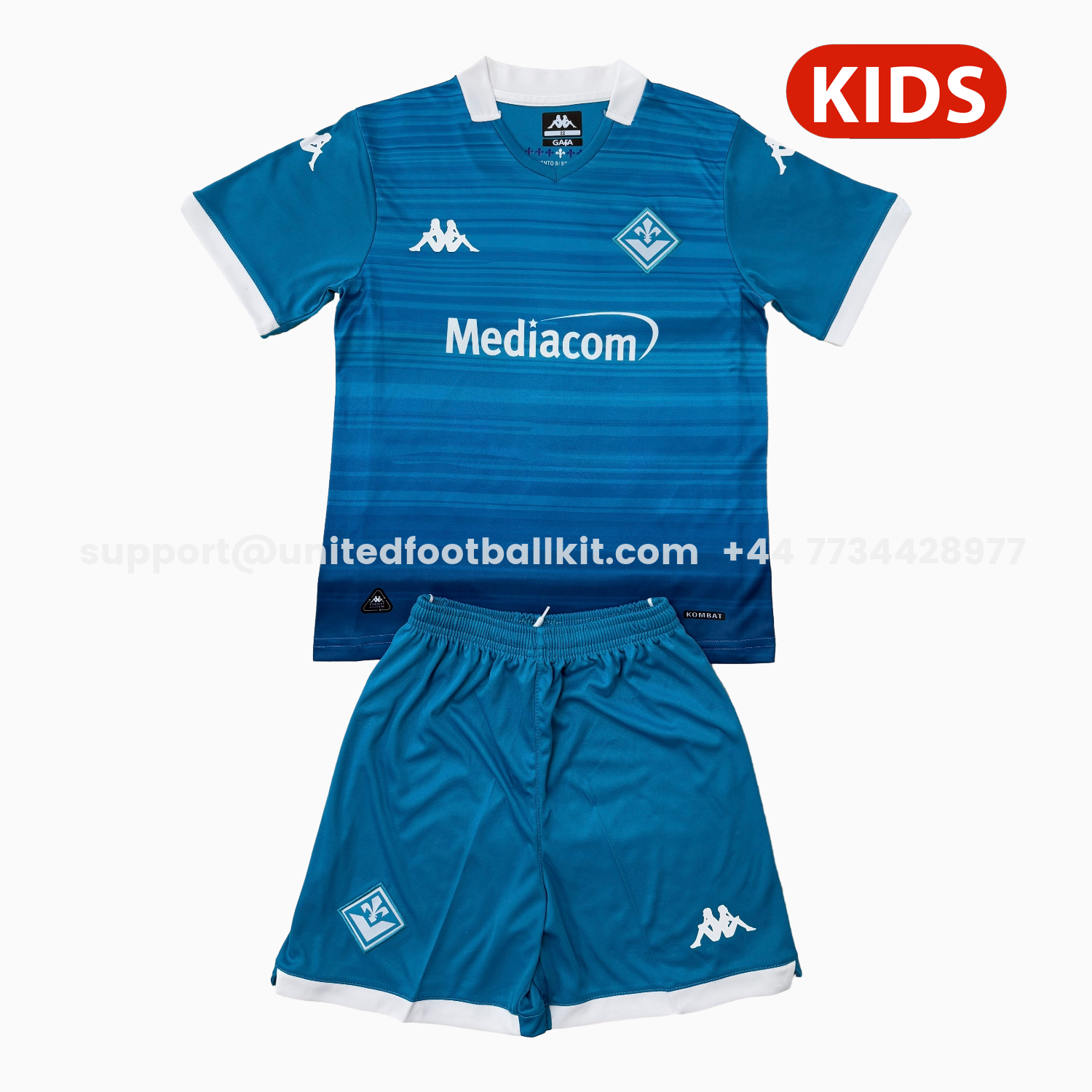 Unitedfootballkit.com | Fiorentina 25-26 Third Kids Kit -Customize Name, Number and Patch | Worldwide Shipping