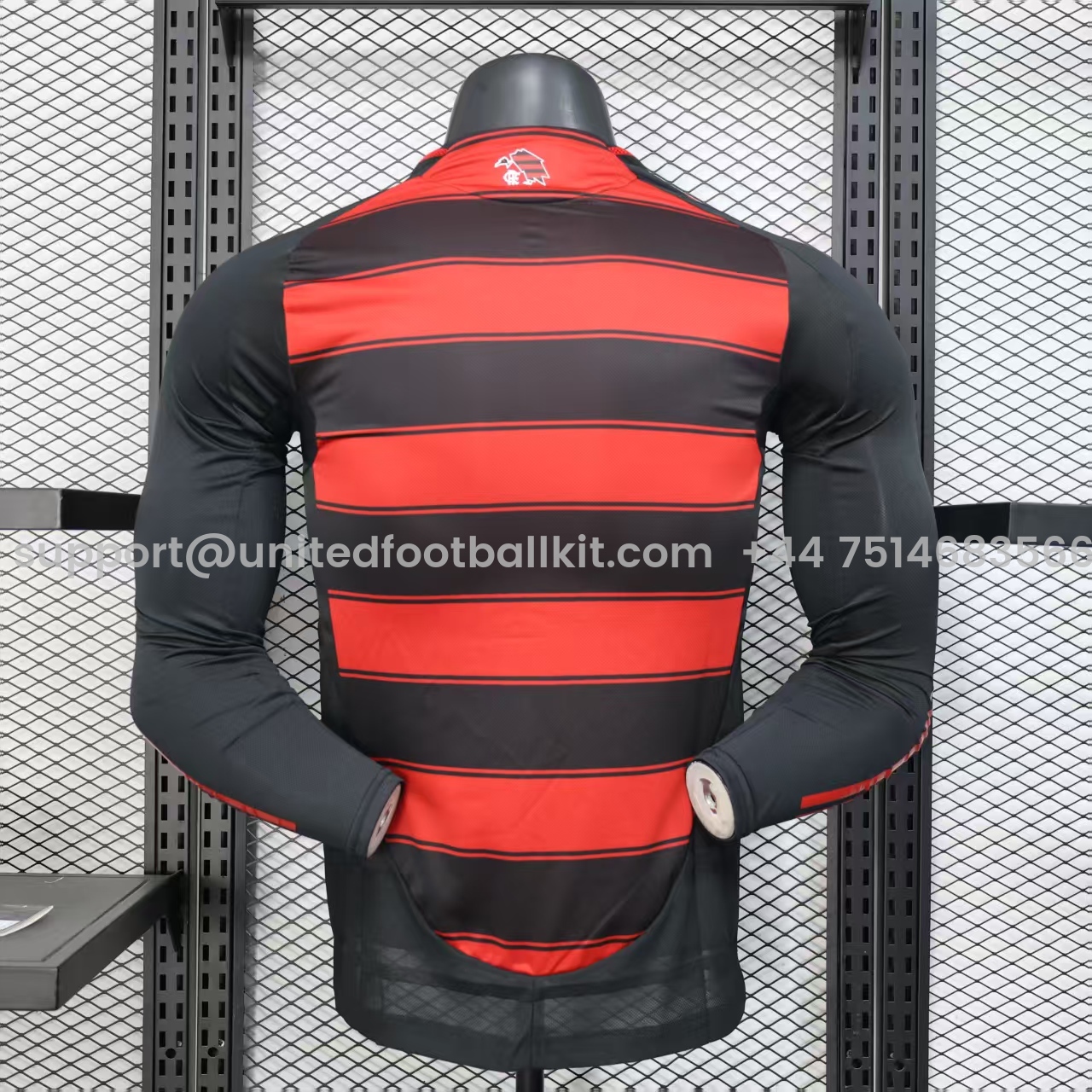 Unitedfootballkit.com | Flamengo 25-26 Home Long Sleeves Unsponsored Jersey - Player Version -Customize Name, Number and Patch | Worldwide Shipping
