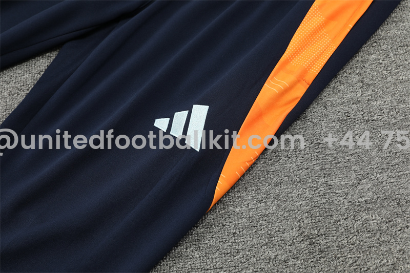 Unitedfootballkit.com | Real Madrid 24-25 Long Sleeve Training Set - White -Customize Name, Number and Patch | Worldwide Shipping