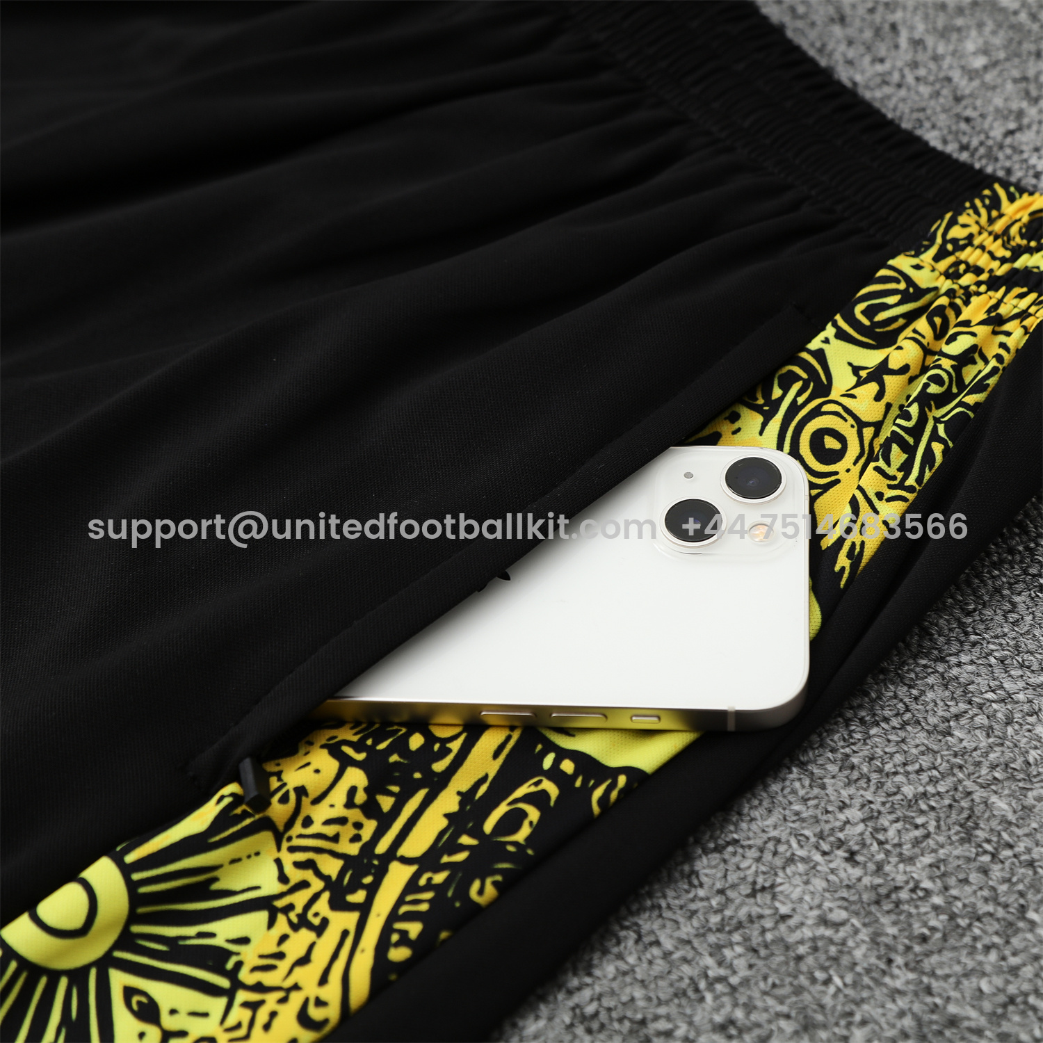 Unitedfootballkit.com | Brazil 25-26 Yellow Jesus Statue Vest Training Set - Yellow Vest & Black Shorts -Customize Name, Number and Patch | Worldwide Shipping