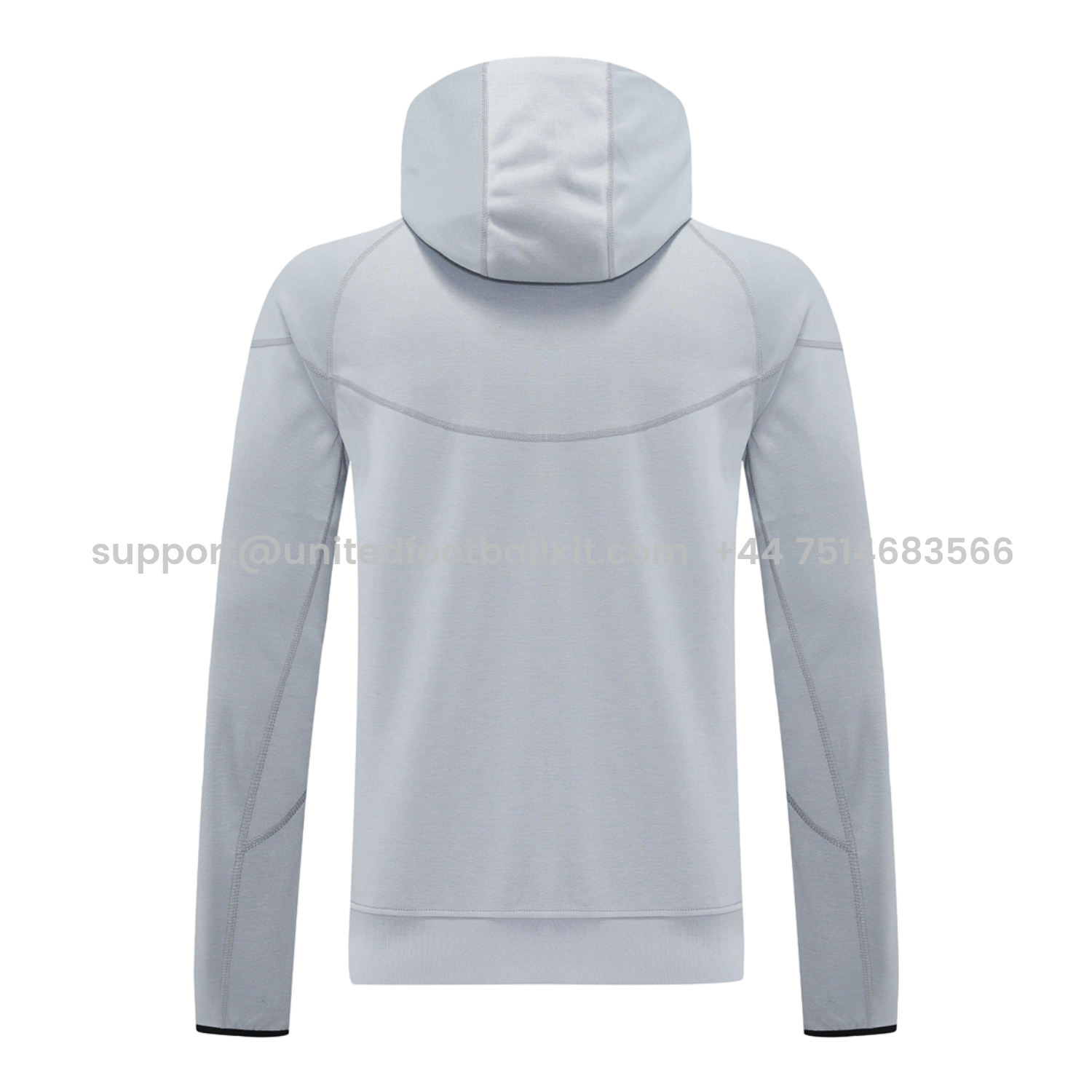 Unitedfootballkit.com | Barcelona 25-26 Hooded Jacket Training Tracksuit - Grey Jackets & Pants -Customize Name, Number and Patch | Worldwide Shipping