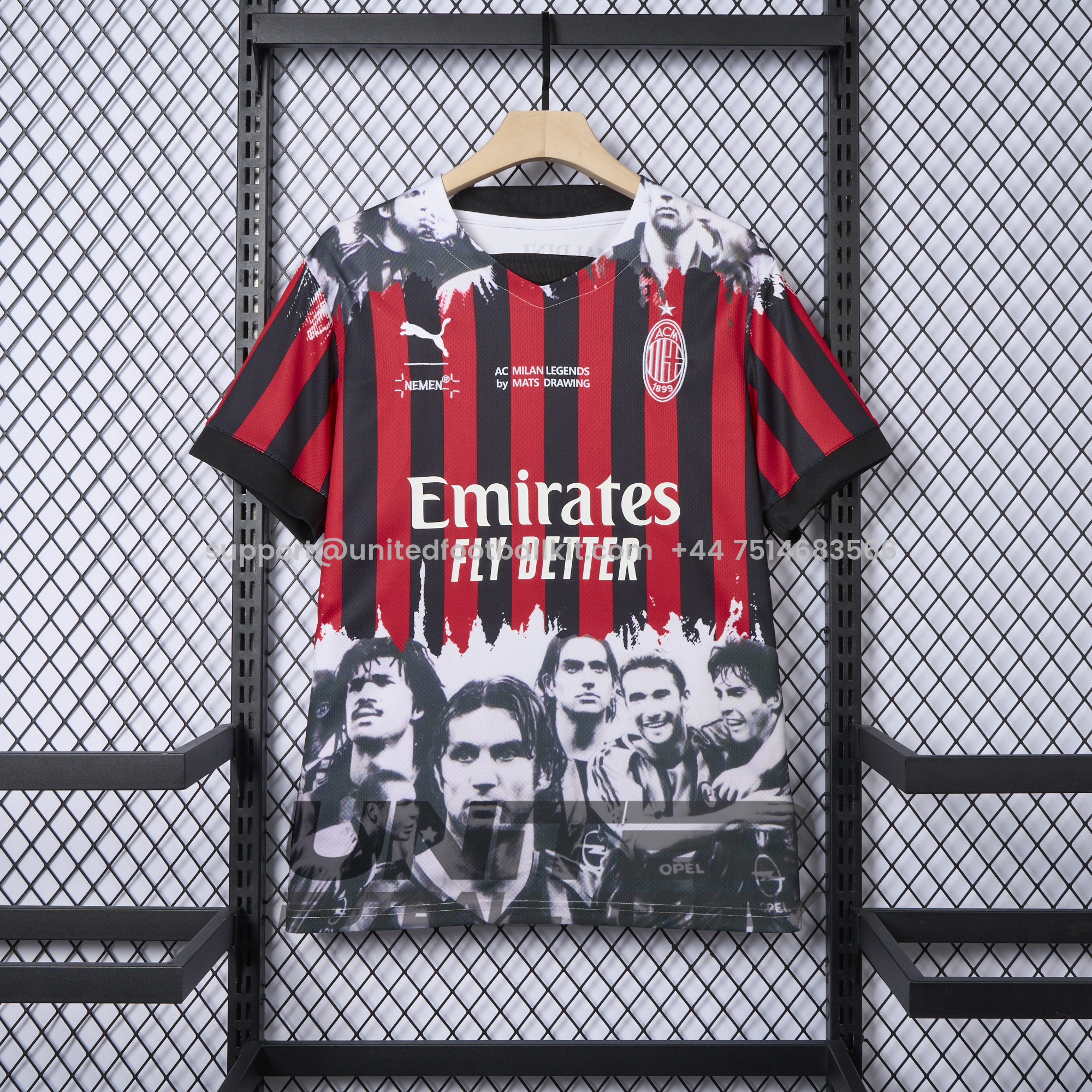 Unitedfootballkit.com | Retro AC Milan 22-23 Legendary Stars Special Edition Jersey - Fans Version -Customize Name, Number and Patch | Worldwide Shipping