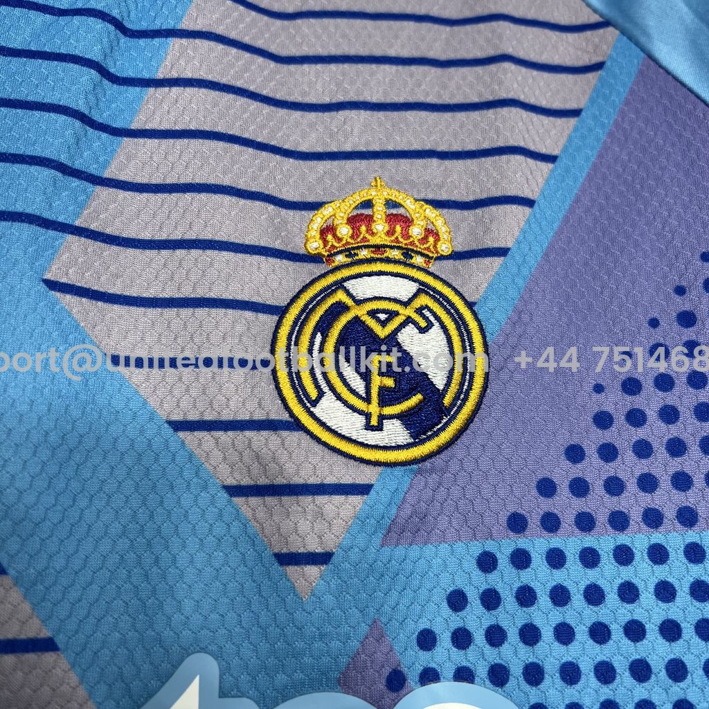 Unitedfootballkit.com | Real Madrid 24-25 Blue Goalkeeper Jersey - Fans Version -Customize Name, Number and Patch | Worldwide Shipping