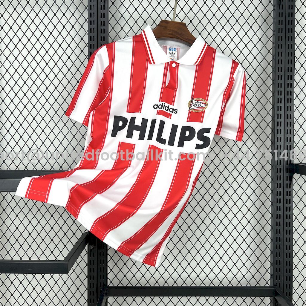 Unitedfootballkit.com | Retro PSV Eindhoven 1994-95 Home Jersey -Customize Name, Number and Patch | Worldwide Shipping