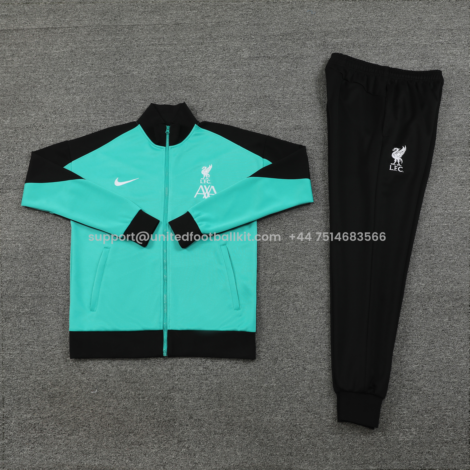 Unitedfootballkit.com | Liver.pool 24-25 Jacket Training Tracksuit - Green -Customize Name, Number and Patch | Worldwide Shipping