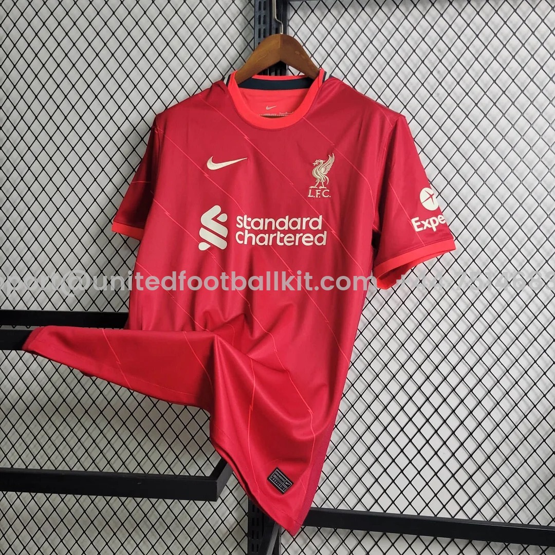 Unitedfootballkit.com | Retro Liver.pool 21-22 Home Stadium Jersey - Fans Version -Customize Name, Number and Patch | Worldwide Shipping